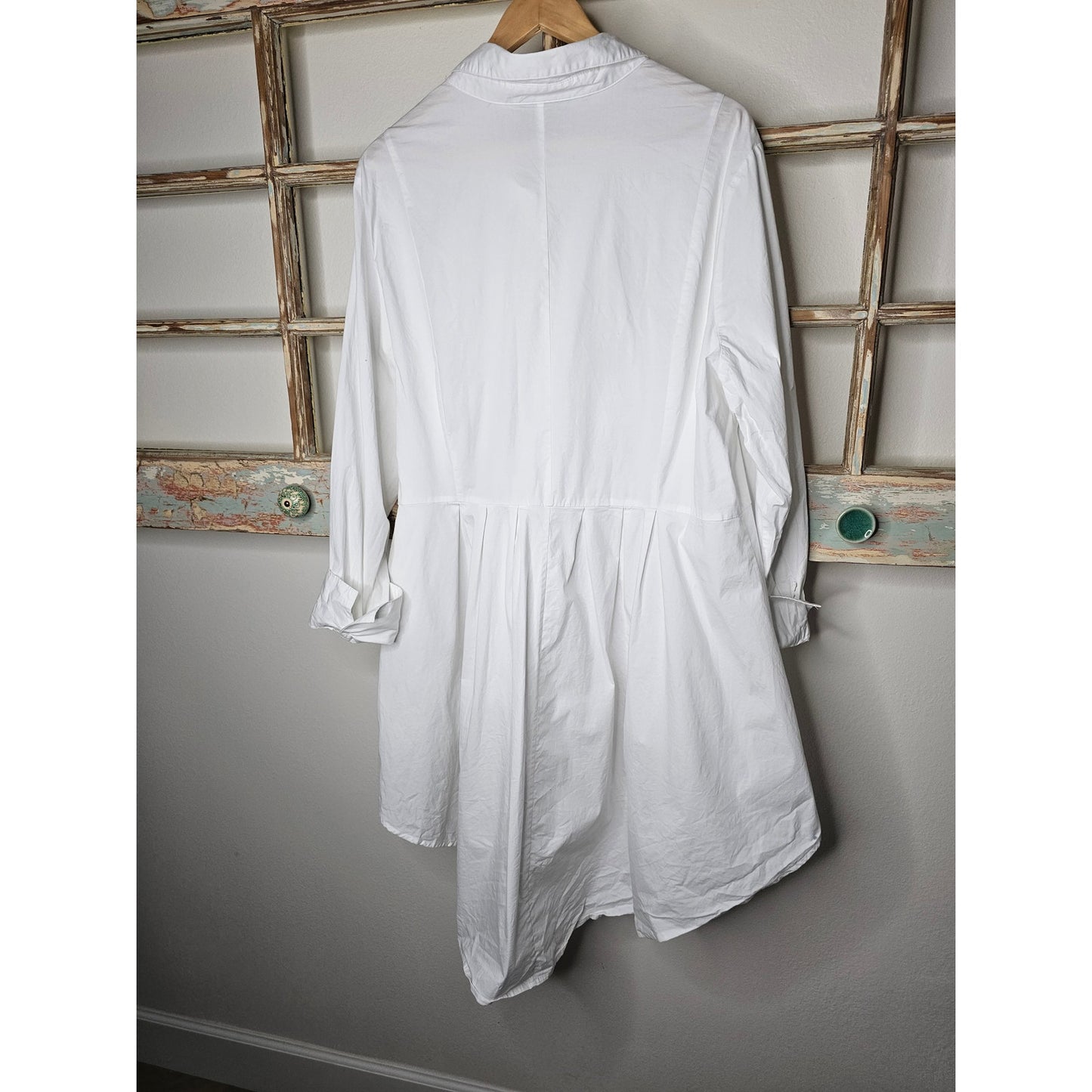 Lane Bryant White Extreme Peplum Tunic Shirt Ladies size 26