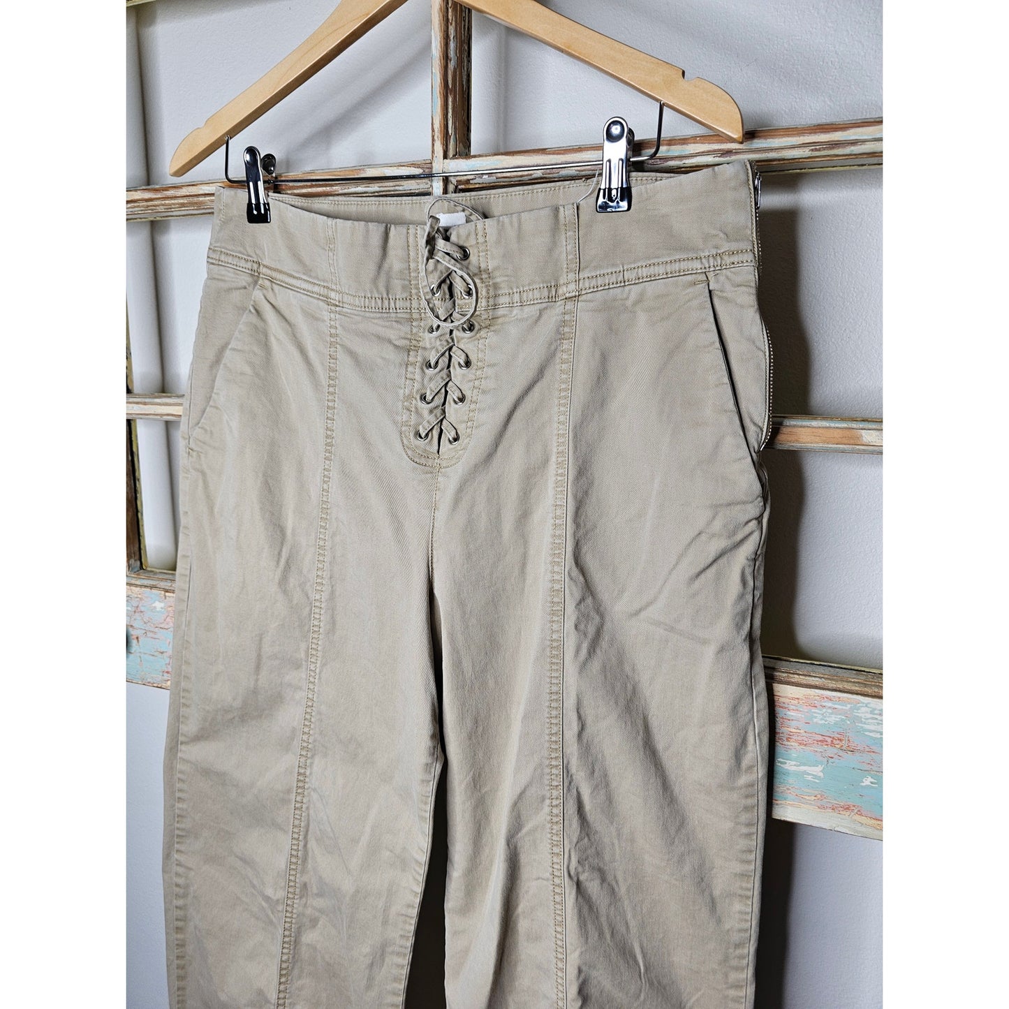 Vintage Gap Khaki Lace Up Pants Ladies size 12