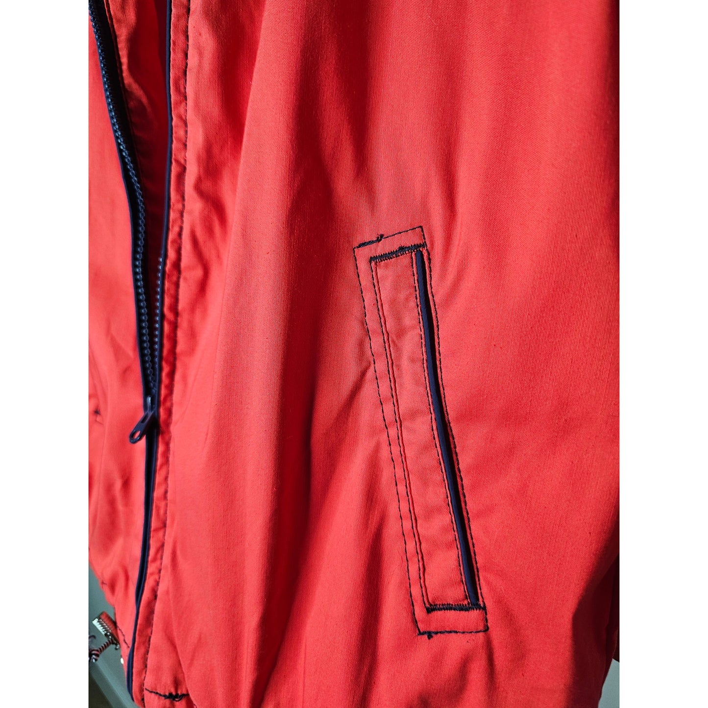 Tommy Hilfiger Red/ Blue Zip Front Hooded Jacket ladies size Small