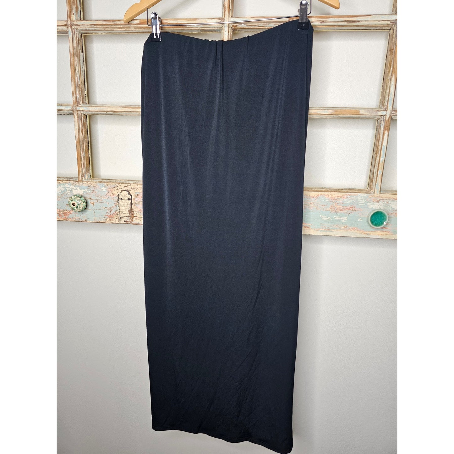 NWOT Black Knot Tied Maxi Skirt With Open Slit on Side Wild Fable Size XXL