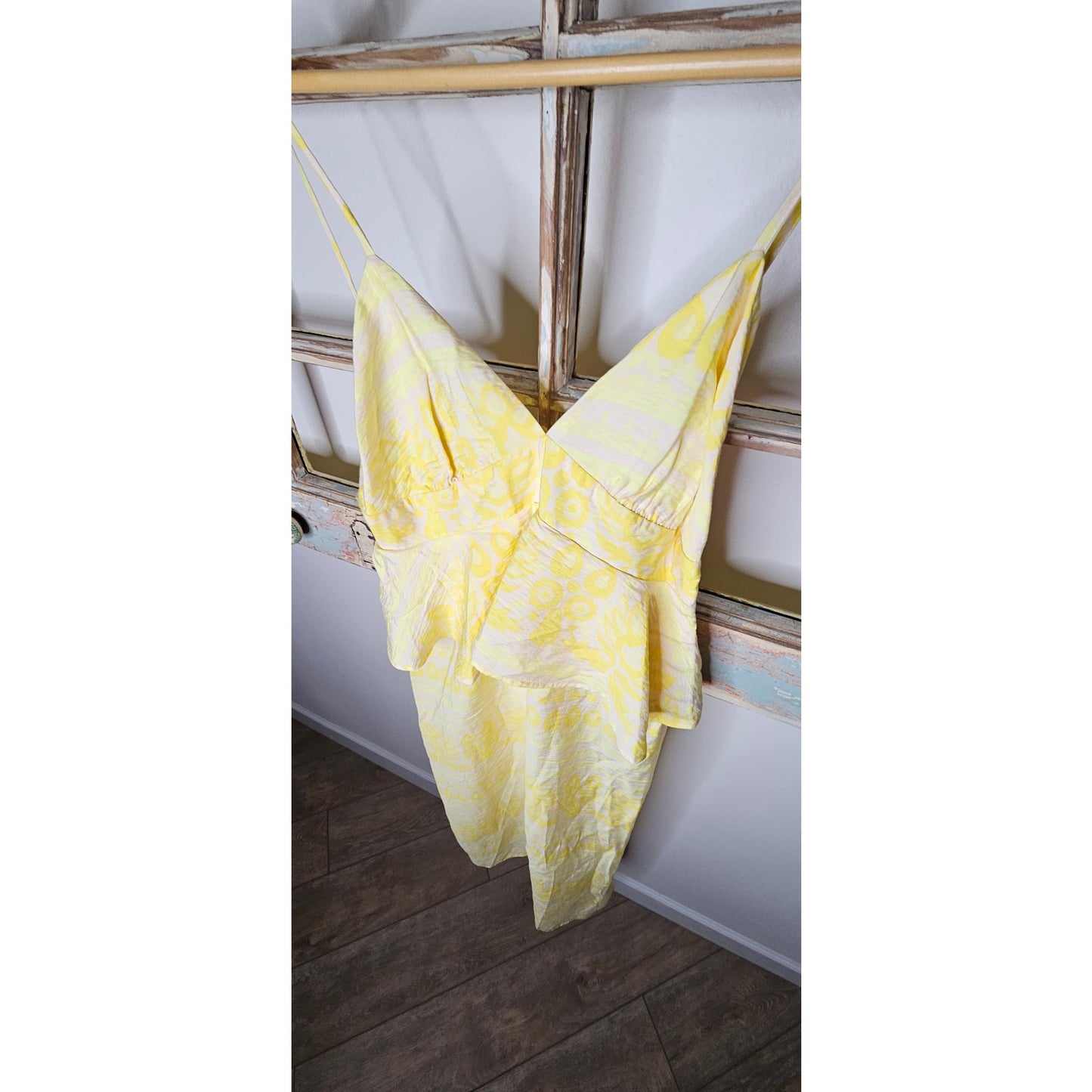 NWT Jenny K Lopez Future Collective Yellow Island Midi Dress Ladies size 6
