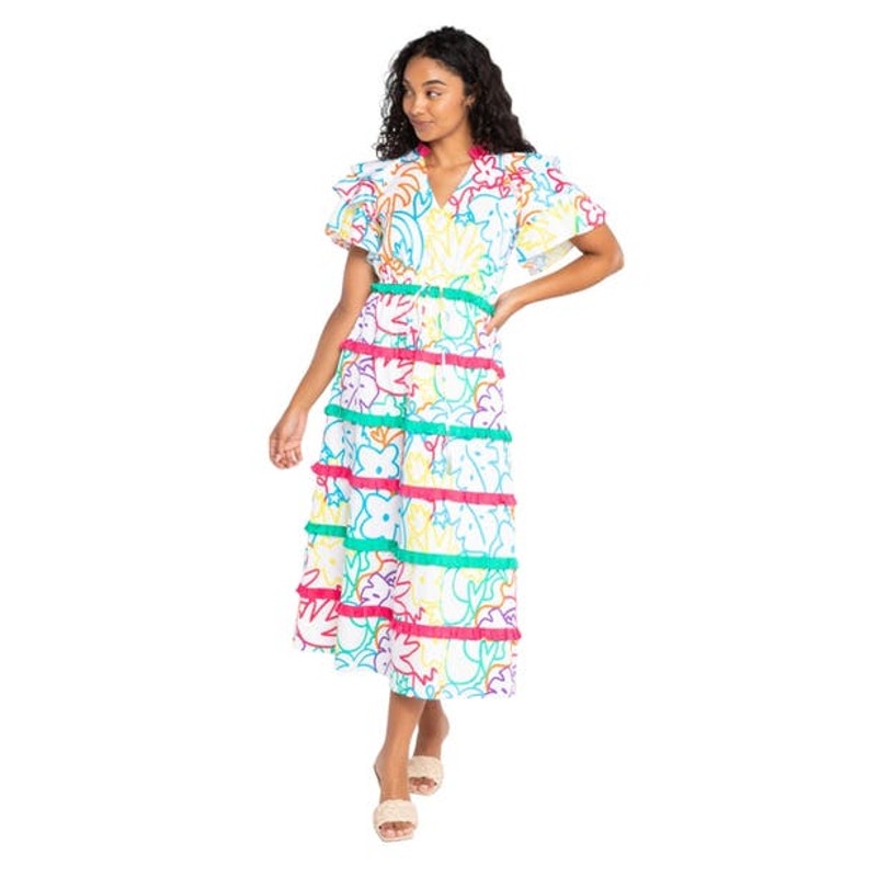 NWT Alden Adair Yasmin Dress in Oasis Midi Style Ladies Size Medium