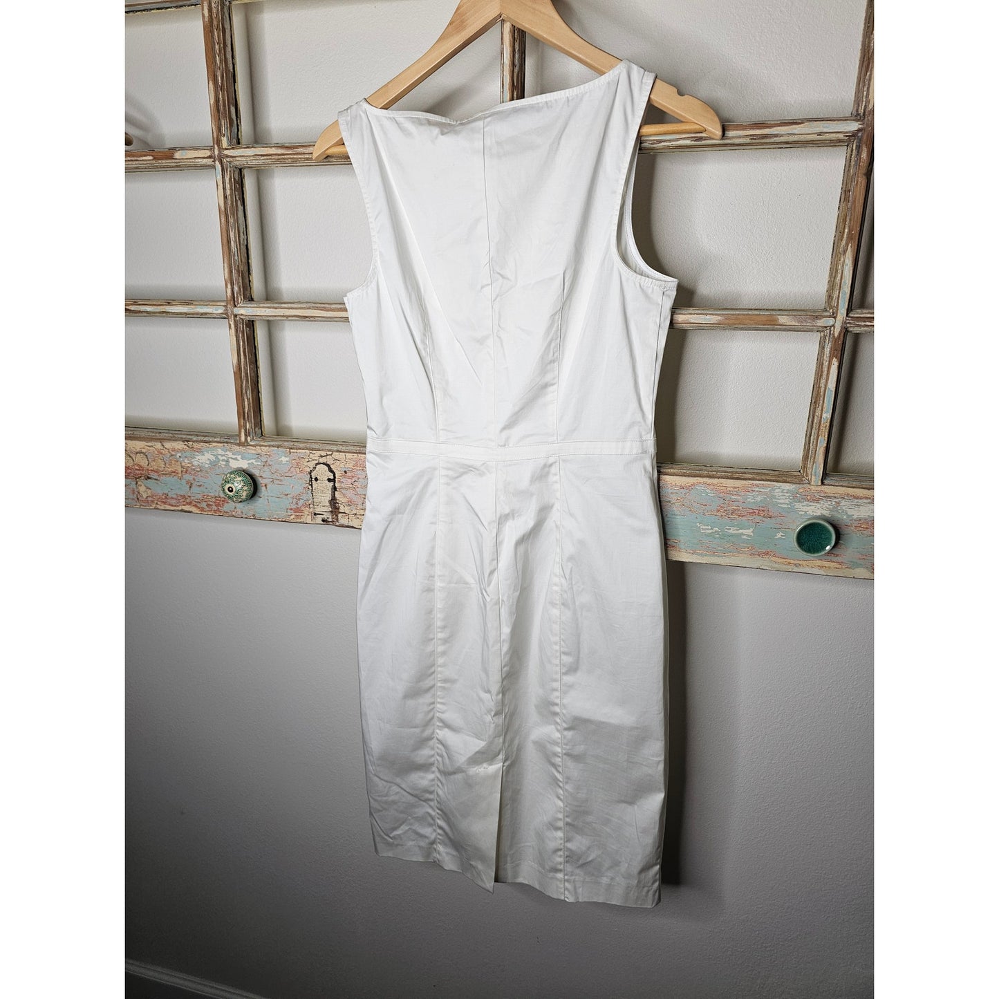 NWT Moschino White Cotton Sleeveless Lightweight Dress Size 8