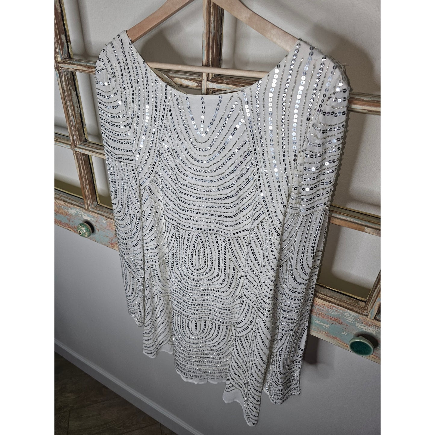 NWT Show Me Your Mumu Iggy White Sequen Dress Size XS*