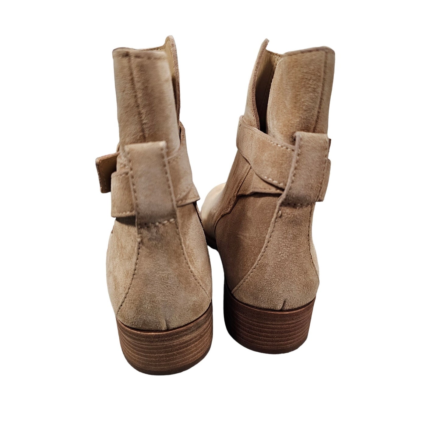NWOB Tory Burch Brooke Ankle Bootie In Light Suede Ladies size 7.5