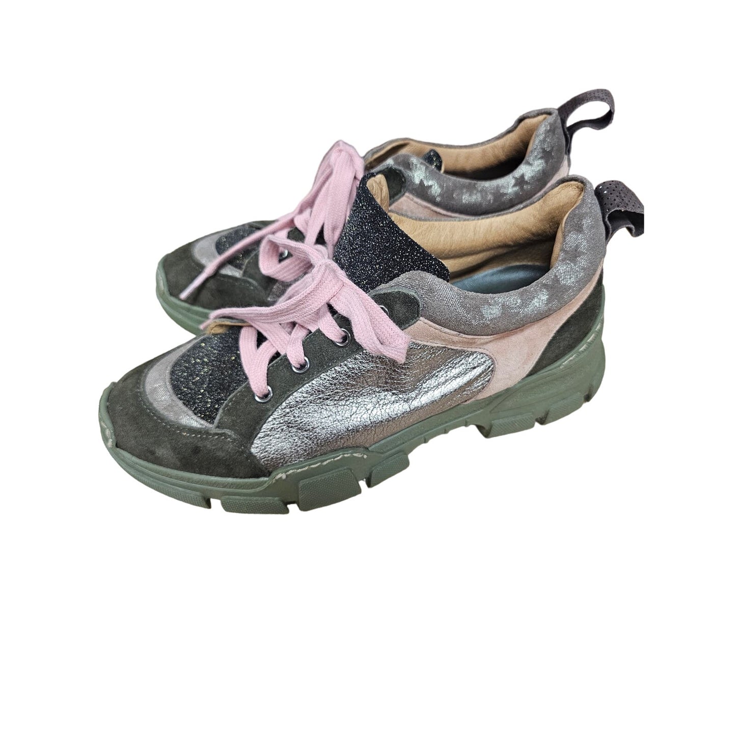 Ebarrito Italian Made Rockrunner Sneakers Camo/Pink/Army Green Size 39 / 9