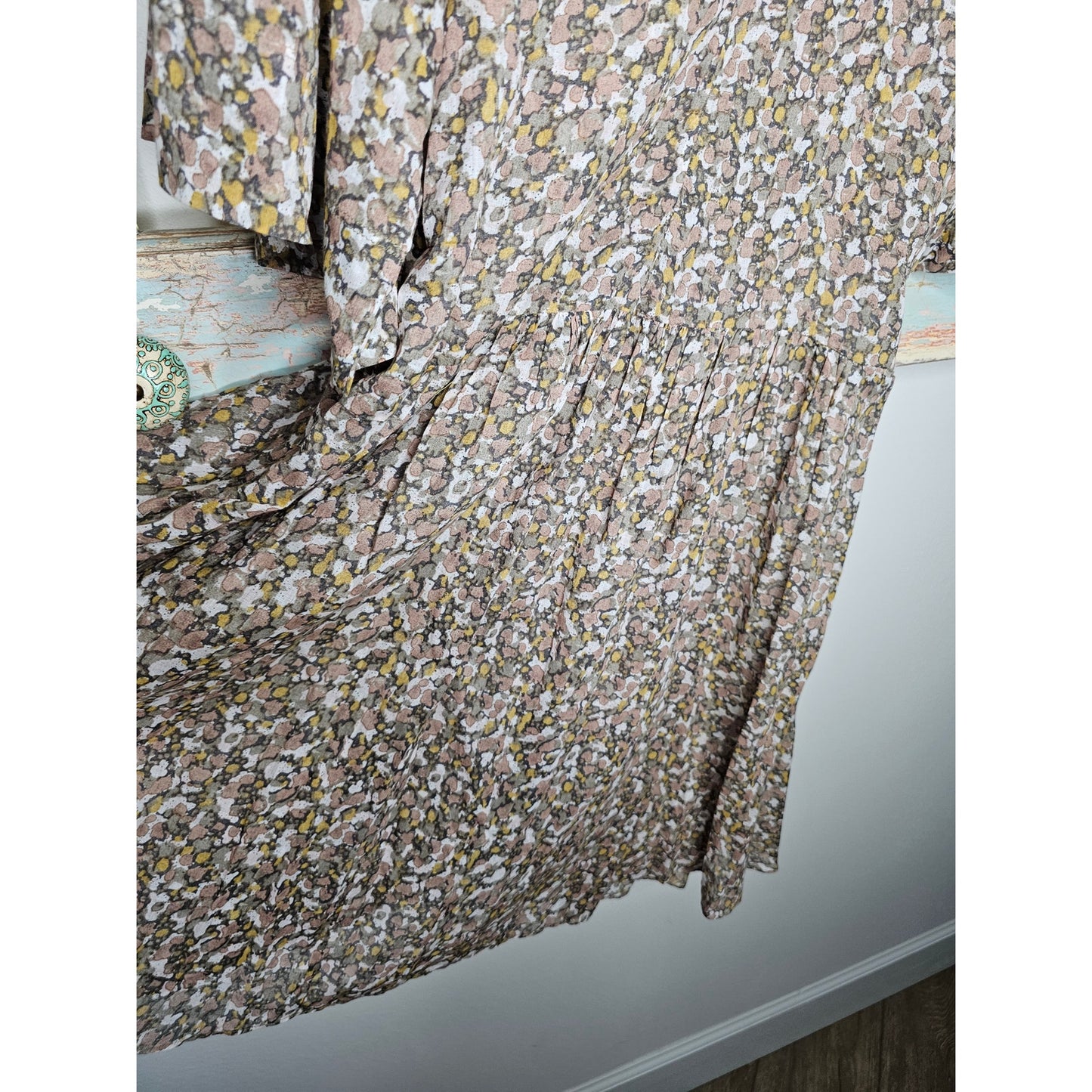 NWT Isabel Marant Etoile Women Lariji Khaki Floral Cotton Mini dress Size 42 / 10