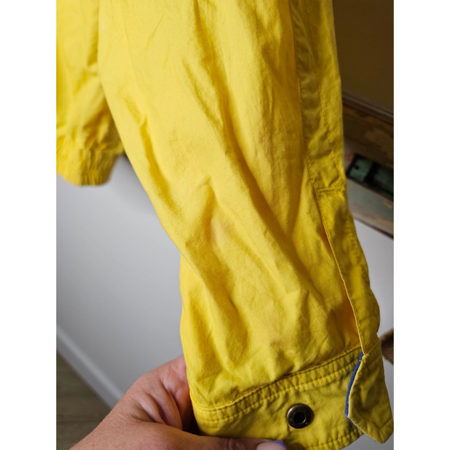 Vintage Goodyear Blimp Yellow & Blue Zip Up Utility Jacket Men's Size Medium