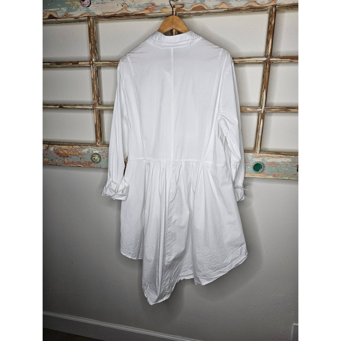 Lane Bryant White Extreme Peplum Tunic Shirt Ladies size 26