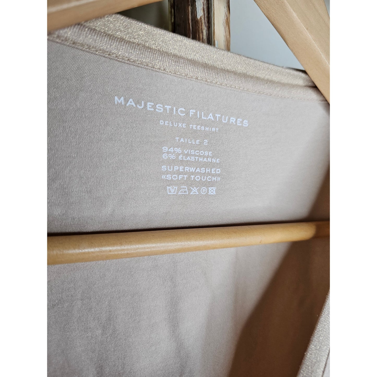 NWT Majestic Filature Deluxe Gold T-Shirt Soft Touch Ladies Size 2/ Small