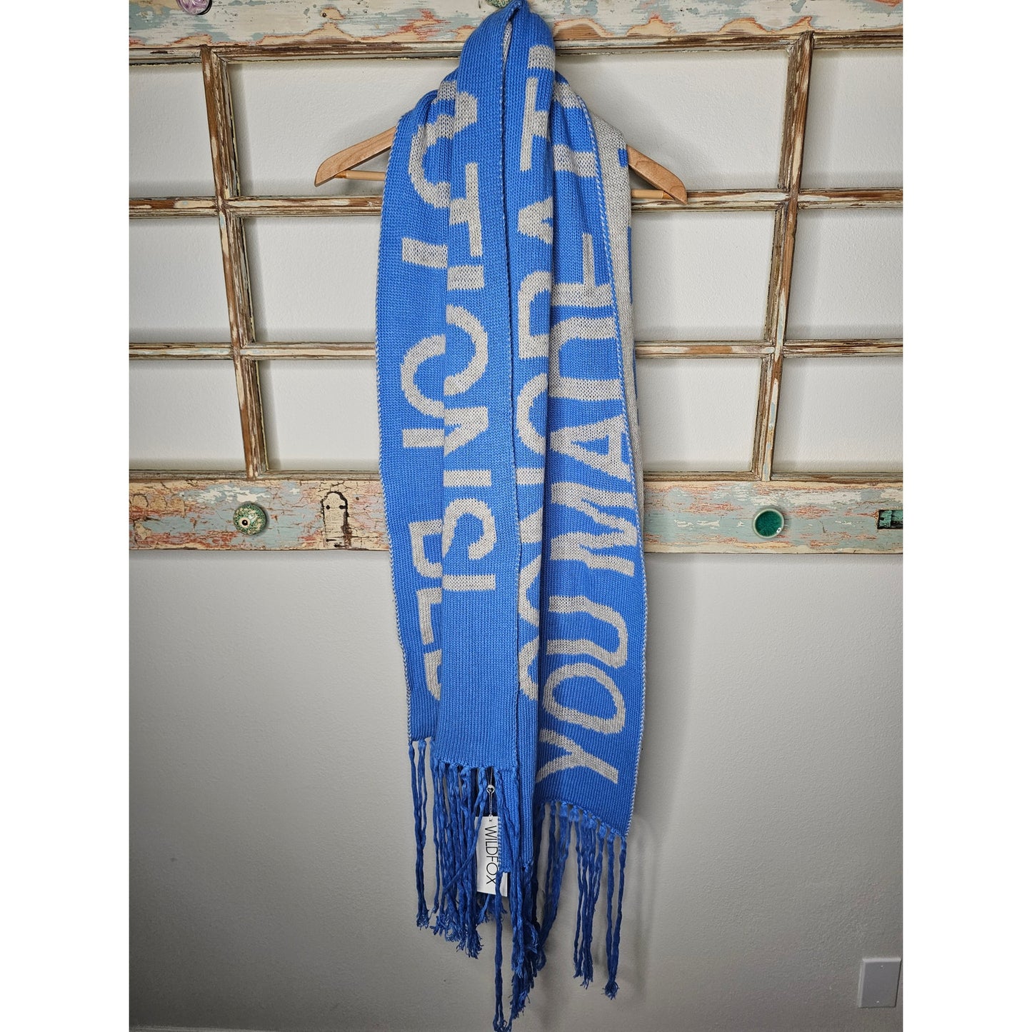 NWT Wildfox Large Scarf "Congratulations You Are Out Of Bed" Unisex