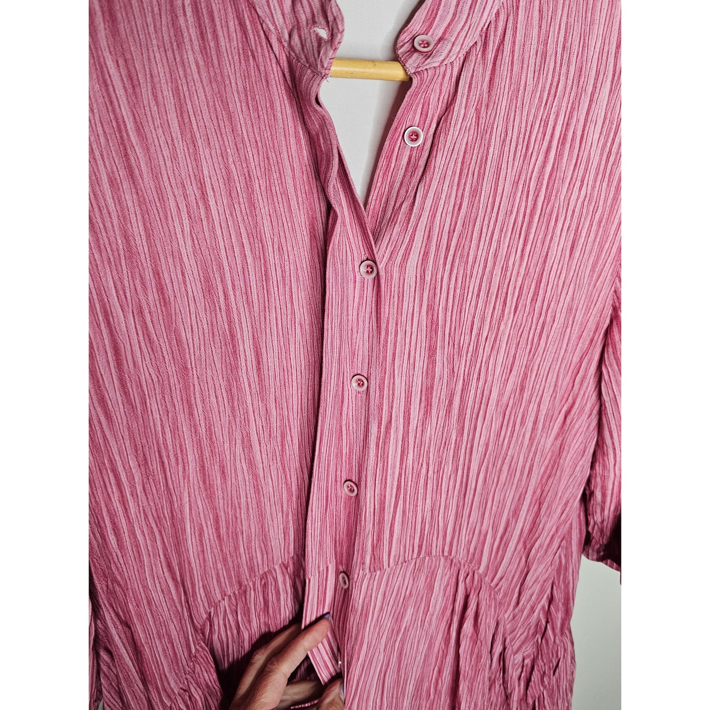 Tweed Pink Lined Flowy Midi Dress Ladies size Medium
