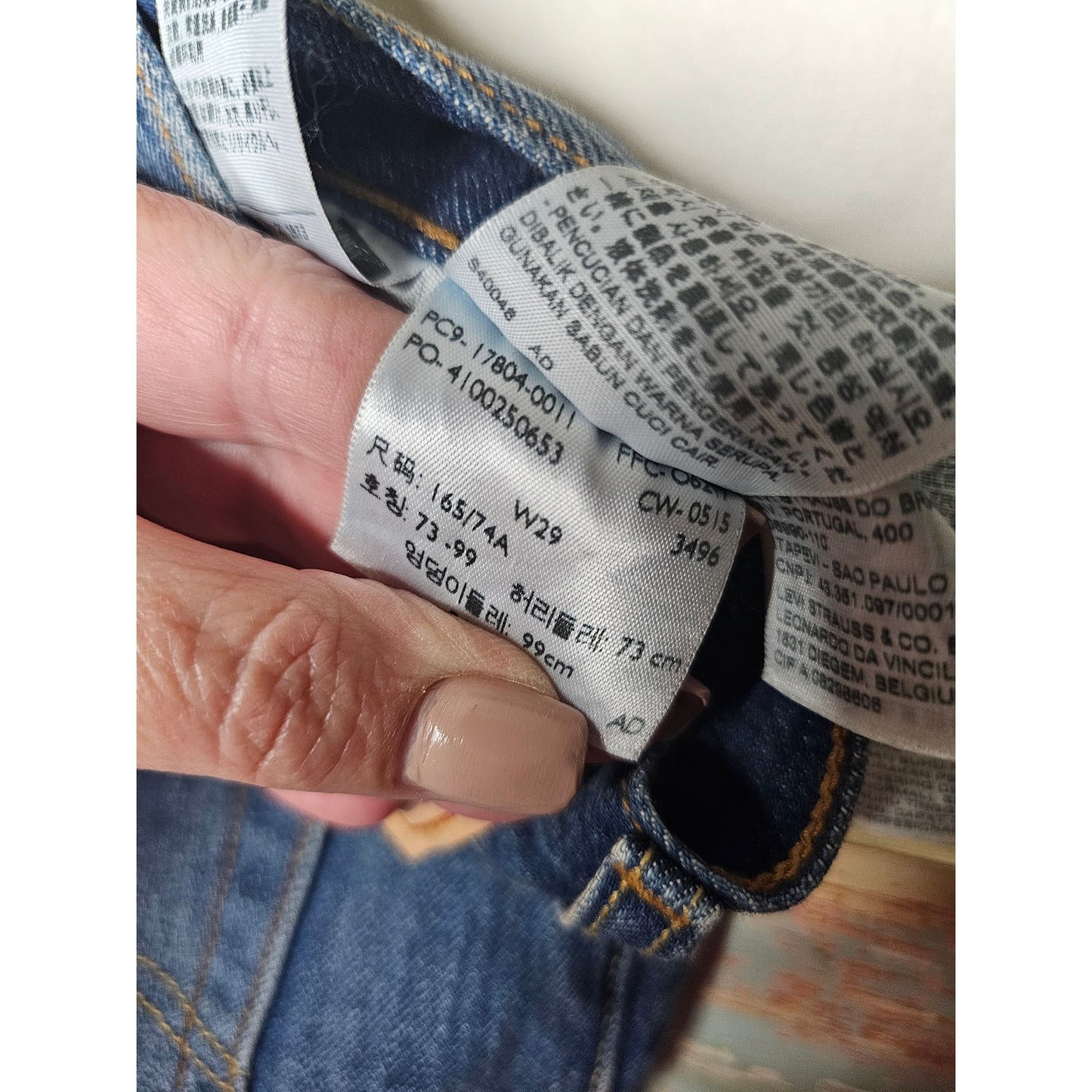 Levi's 501 Buttonfly Med Wash Distressed Ladies size 29 Jeans