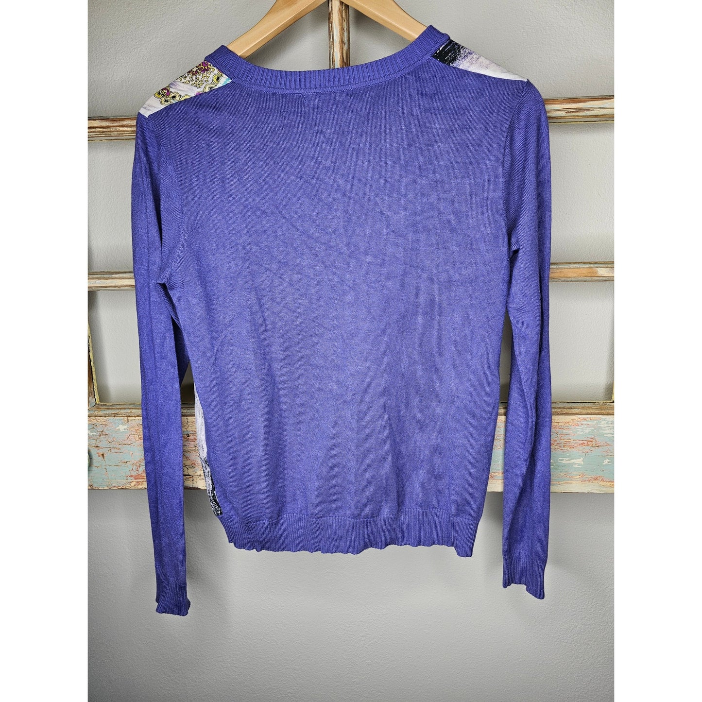 Anthropologie For Cynthia Cardigan w/ paisley Colorful front panels size Small