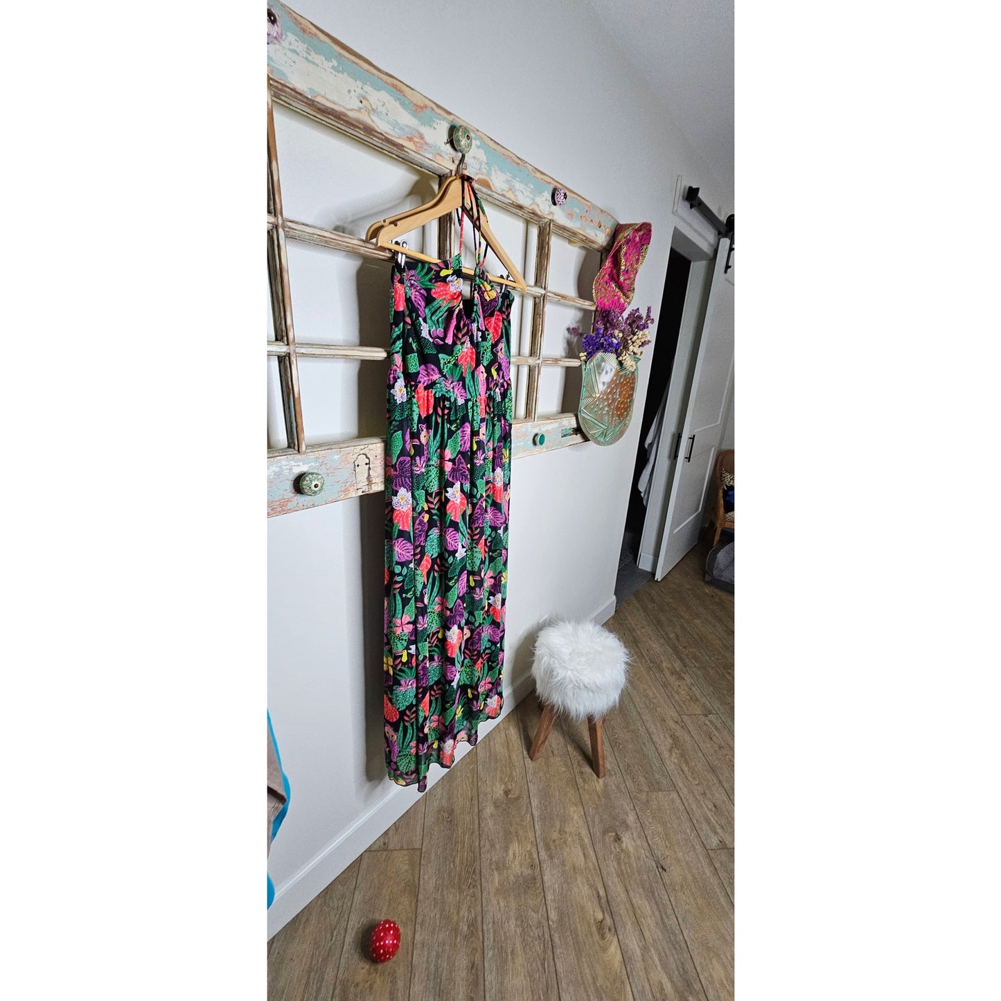 NWT Betsey Johnson Paulina Leopard Halter Maxi Dress XL