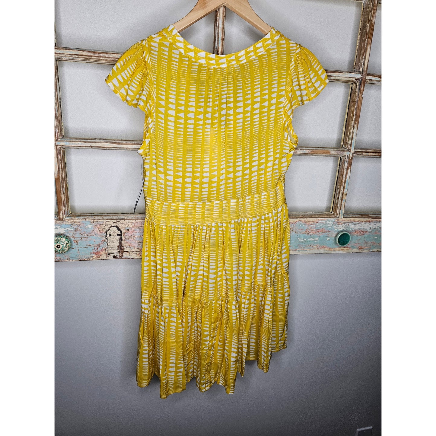 NWT Lemlem Flutter Sleeve Tiered Dress Size Small