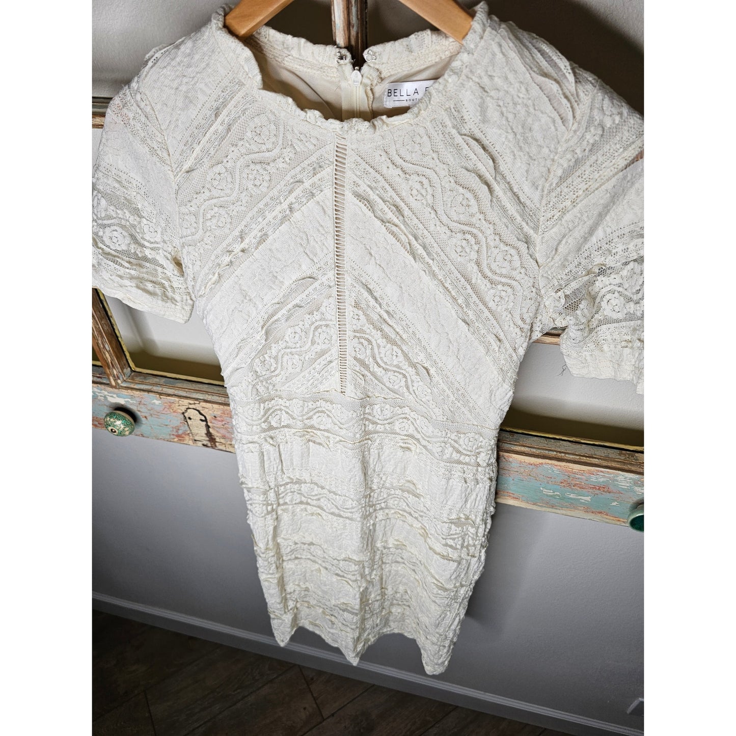 NWT Bebe Strappy Corset Style Dress with Lace Ladies size Small