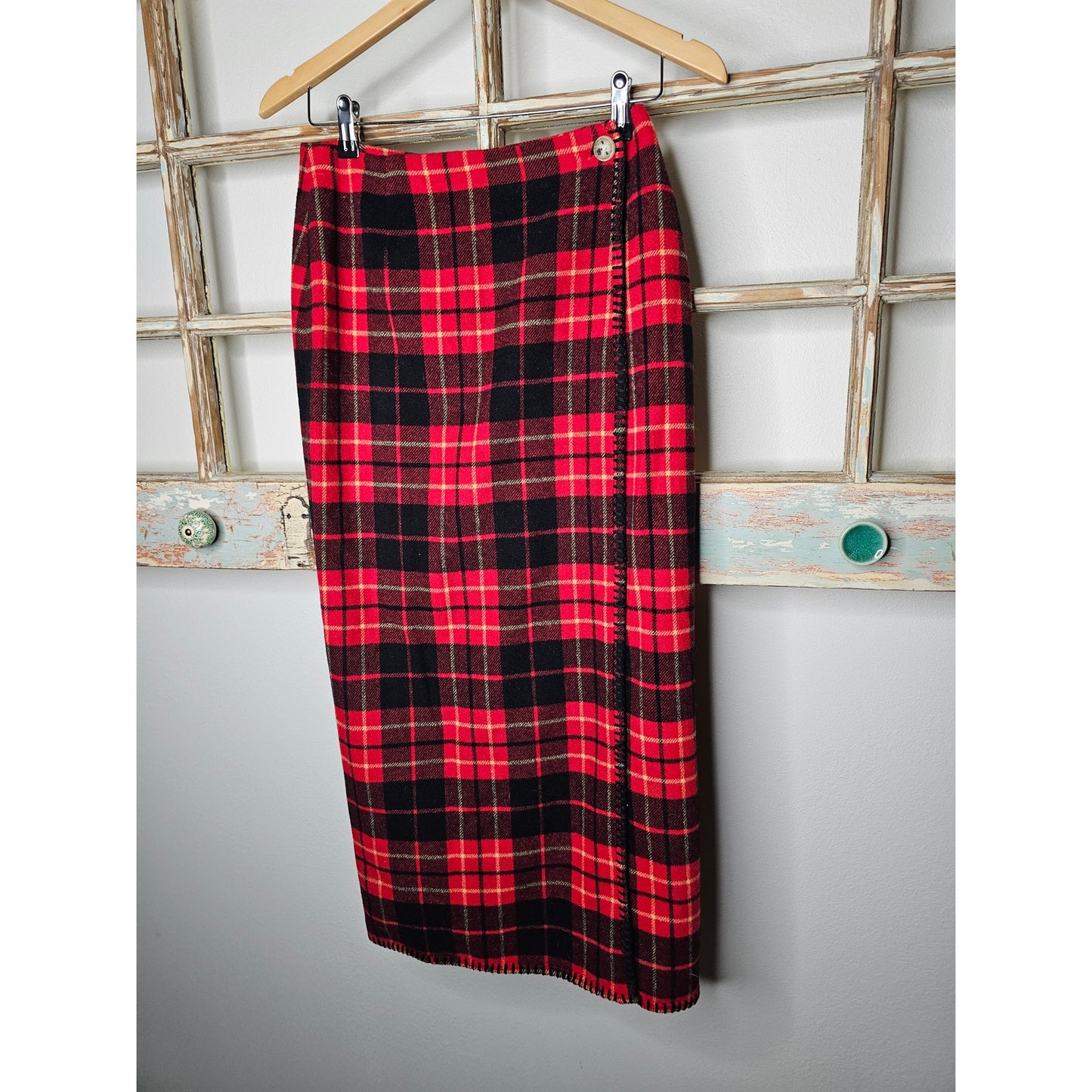 Vintage Gap Straight Wool Midi Wrap Skirt Ladies size 8