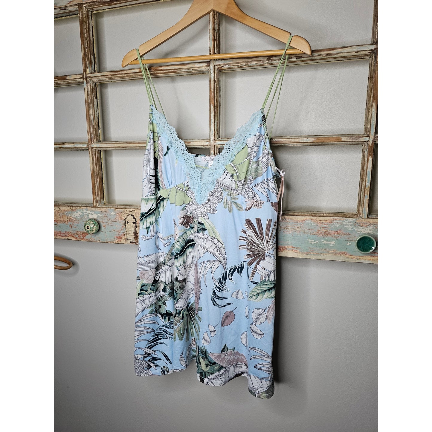 NWT Linea Donatella Floral Spaghetti Strap Nighty Ladies size XL