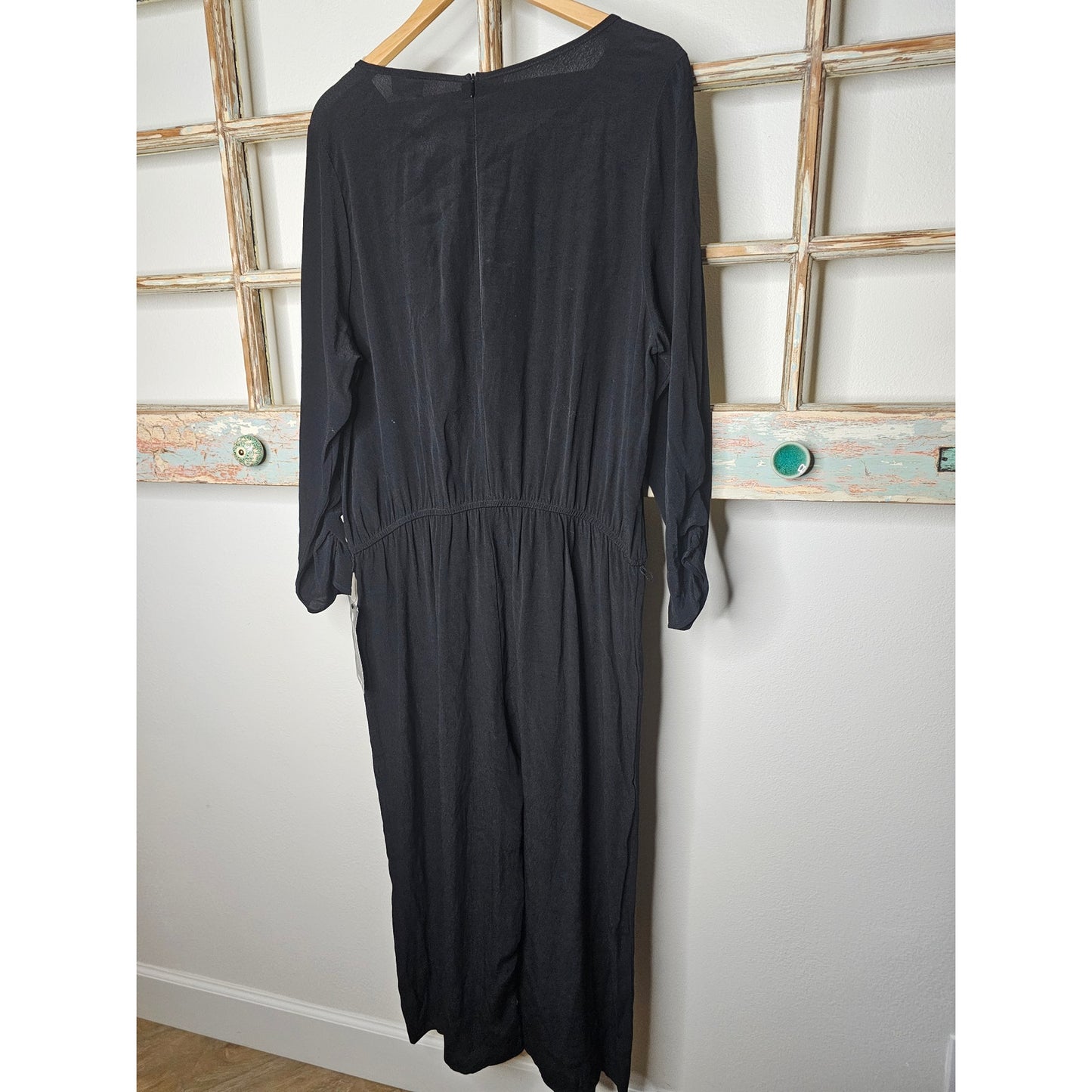 NWT Avenue Black Cold Shoulder Boat Neck Ladies Jumpsuit size 18/20