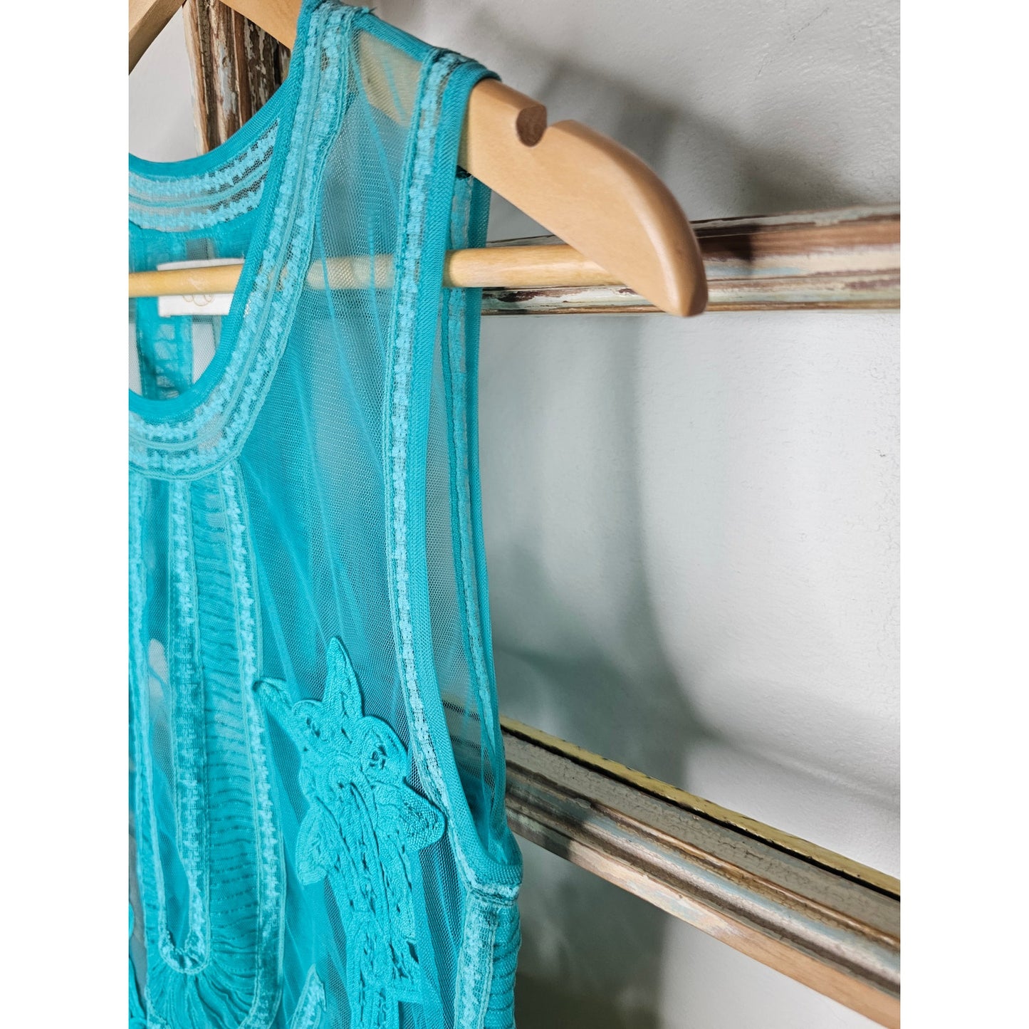 Candela X Free People Ella Lace Mini Sheer Dress Ladies size Small