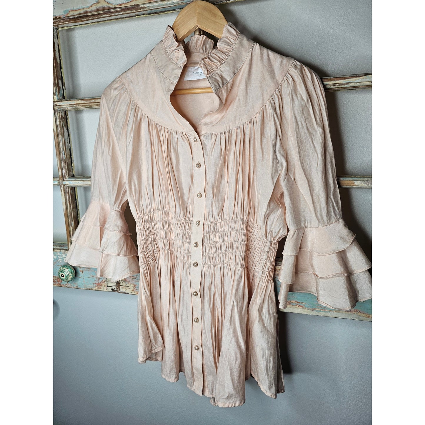 Lungta De Fancy London Button Up Blouse Italian Made Ladies size 6