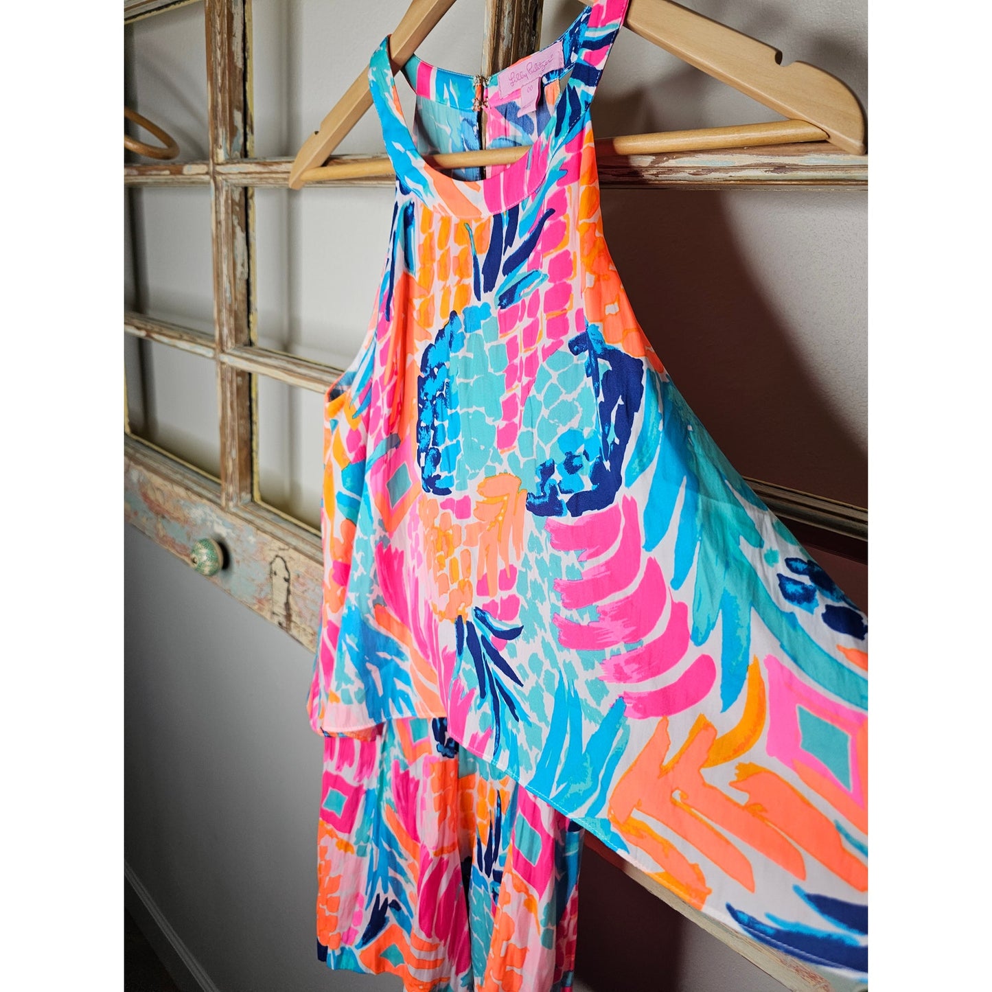 Lilly Pulitzer Edona Romper In Multi Boombay Smashed Ladies size 00
