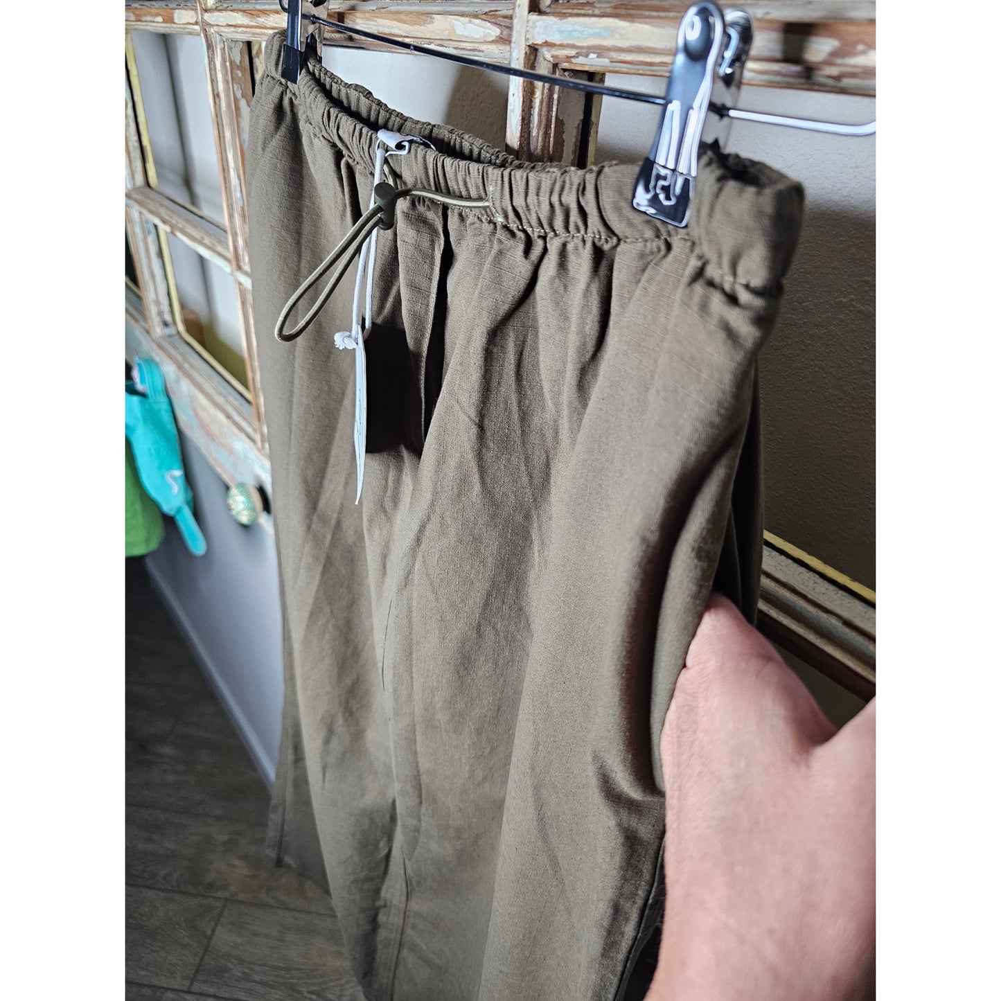NWT Khaki Midi Cargo Skirt by Pink Diamond Ladies size 10