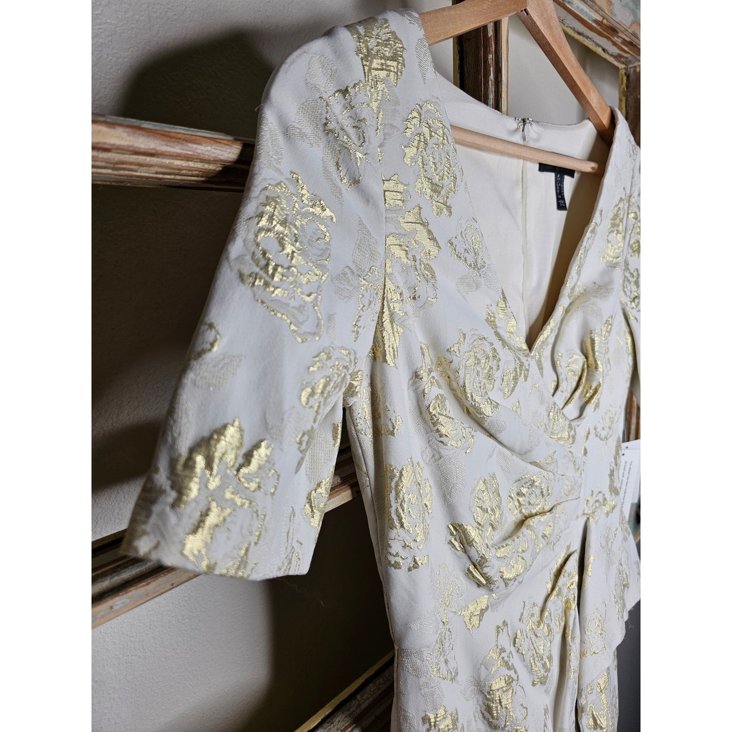 NWT Aidan Mattox Draped Jacquard column Gown Dressladies size 6