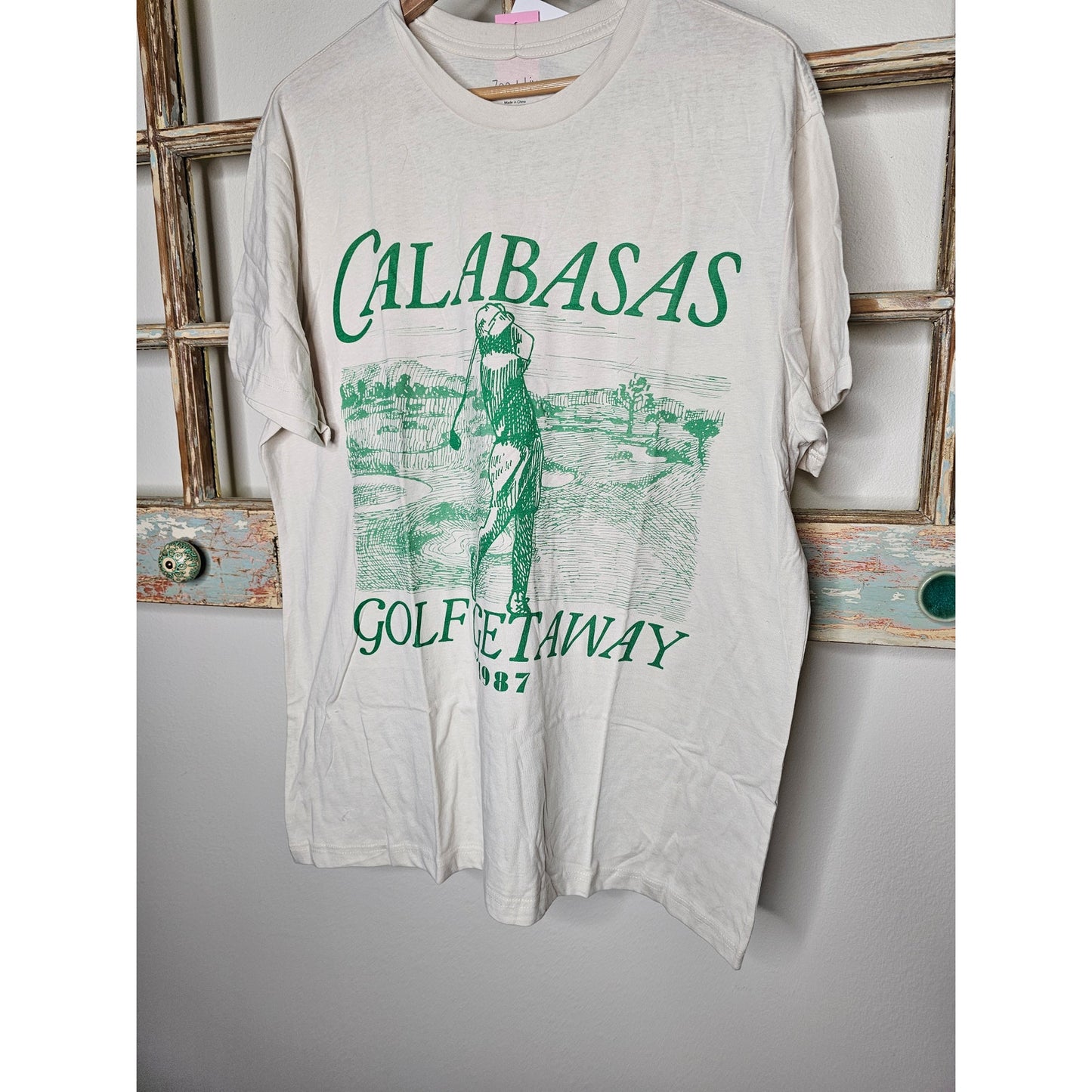 NWT Calabasas Golf Club Tee Crew Neck Retro Vibe 1987 Unisex S