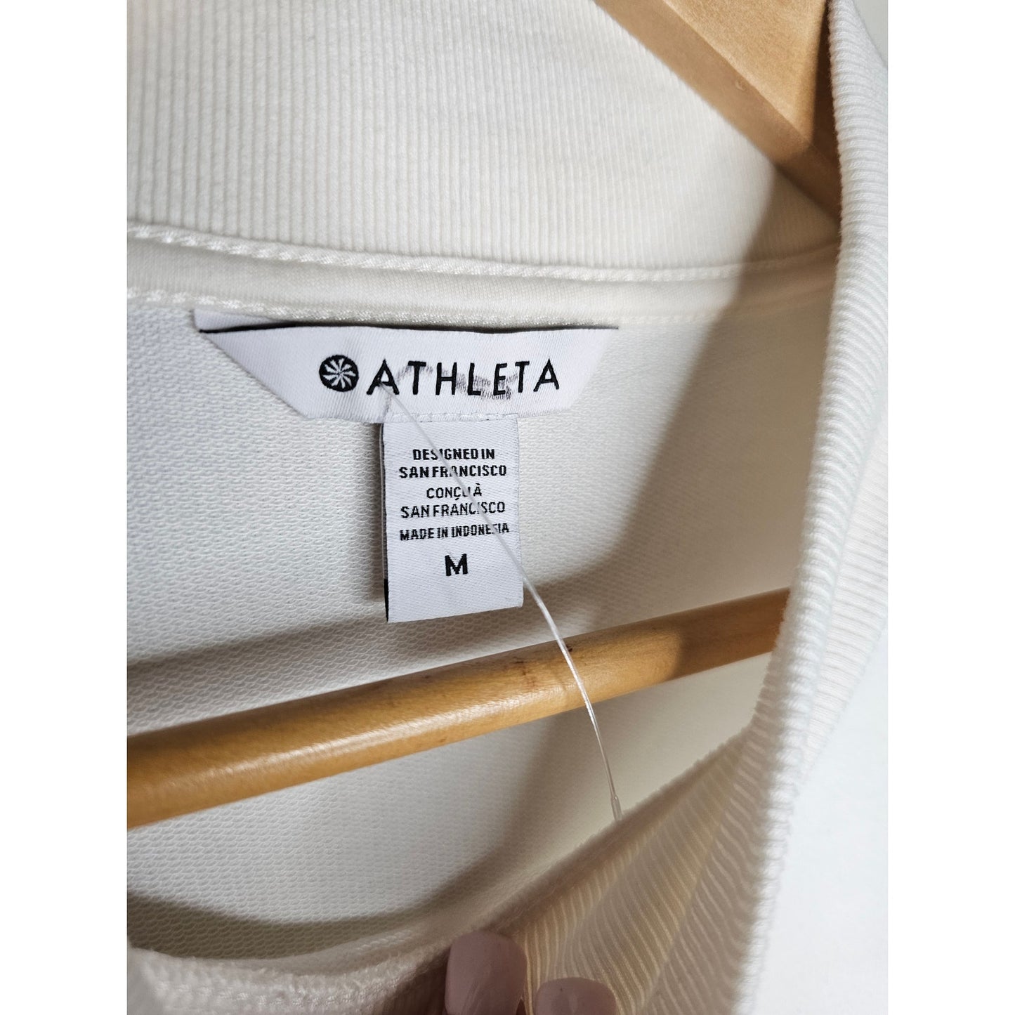 NWOT Athleta Ladies Neutral Block Sweatshirt Size Medium