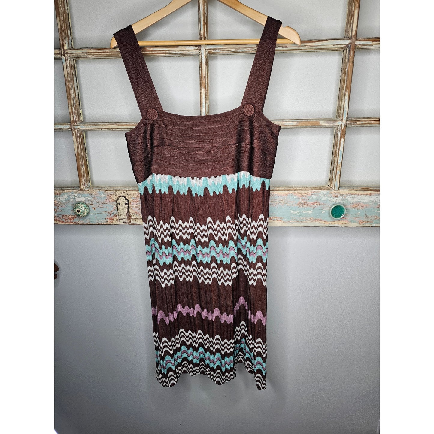 NWOT Y2K Missoni Italian made Sleeveless Knit Dress Ladies size 44 / 8