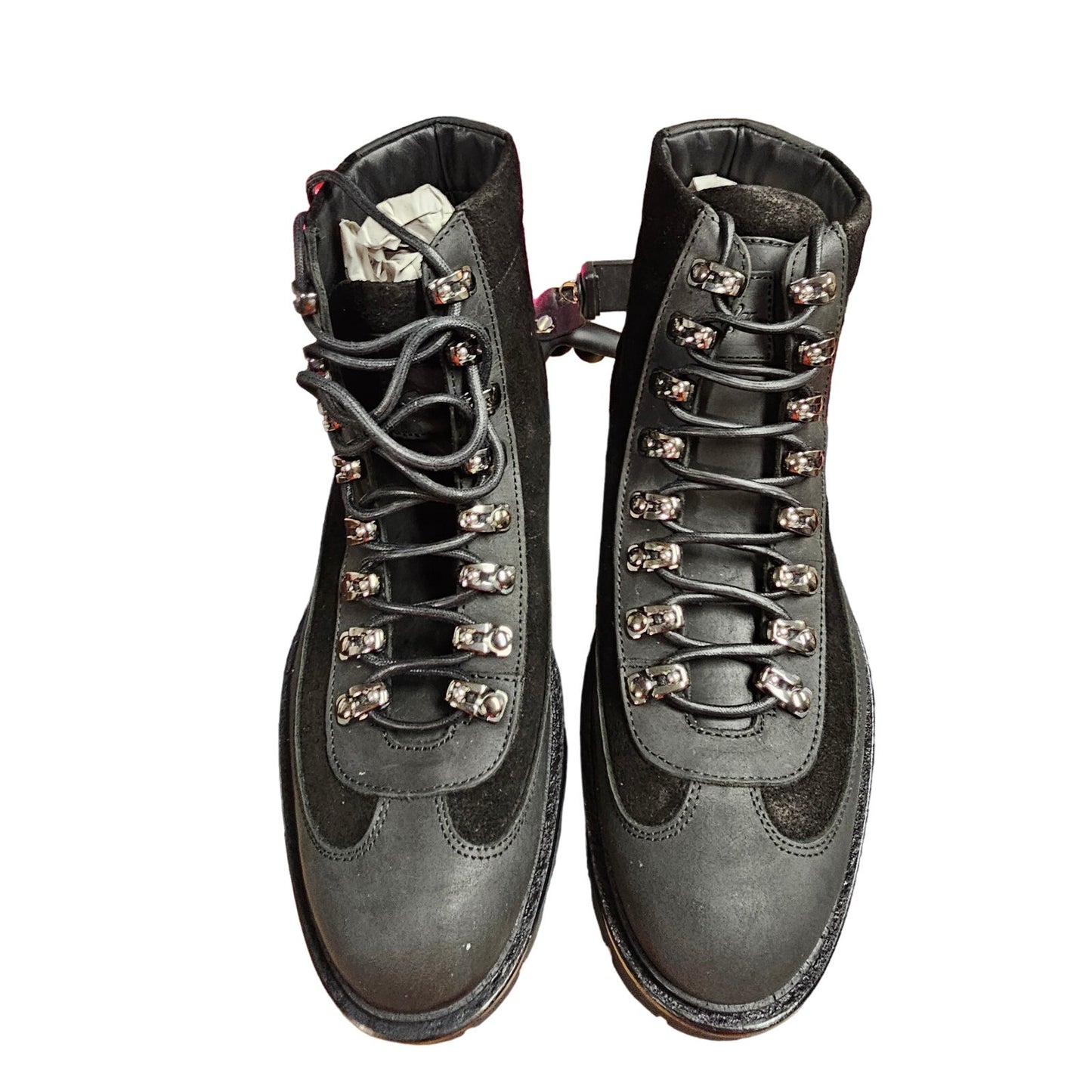 NIB Good man Brand Black Leather/ Suede Hiking Boots Mens Size 9.5