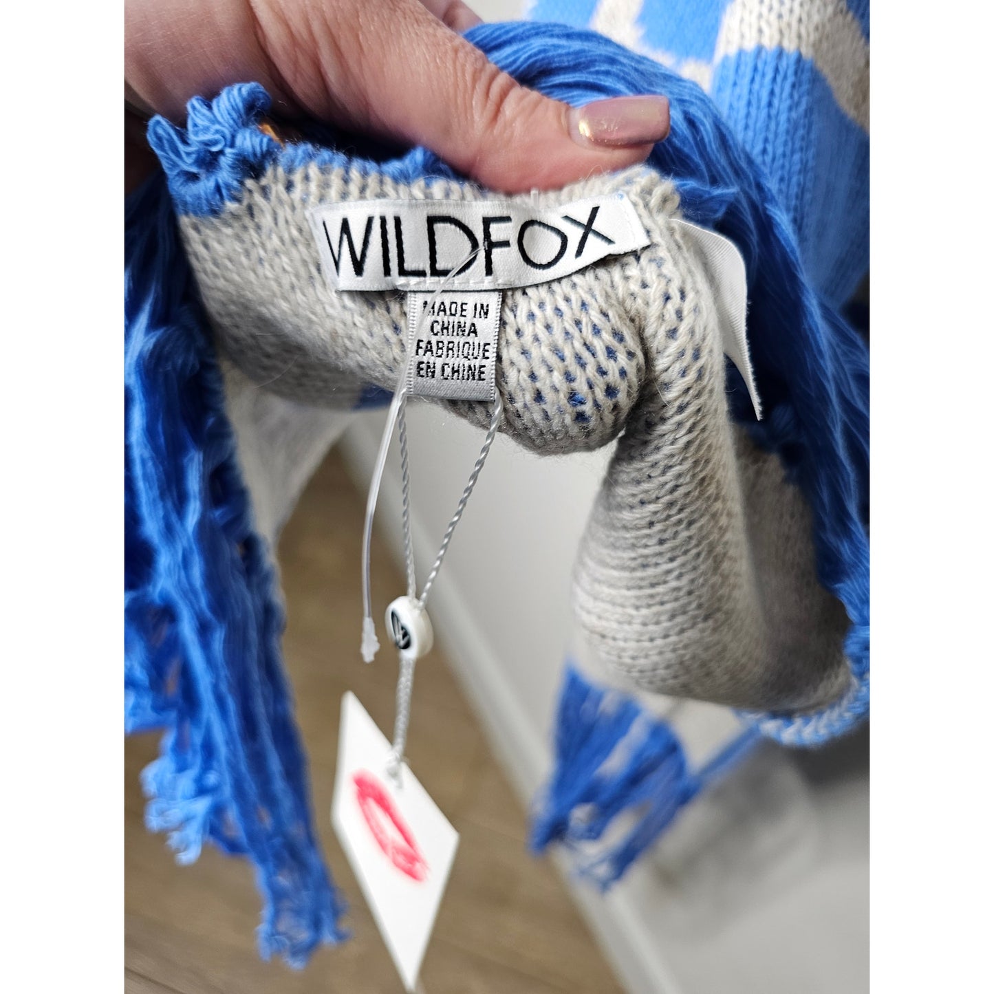 NWT Wildfox Large Scarf "Congratulations You Are Out Of Bed" Unisex