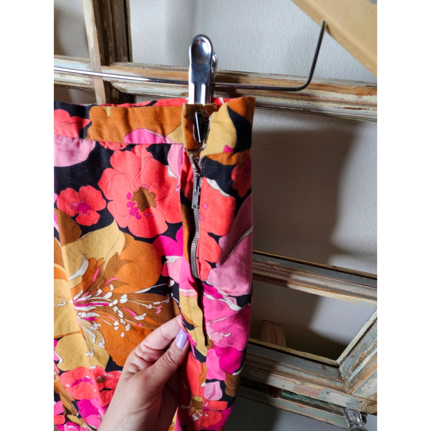 Vintage Hawaiian RenJoy Two-piece Midi skirt with sleeveless Top size Large