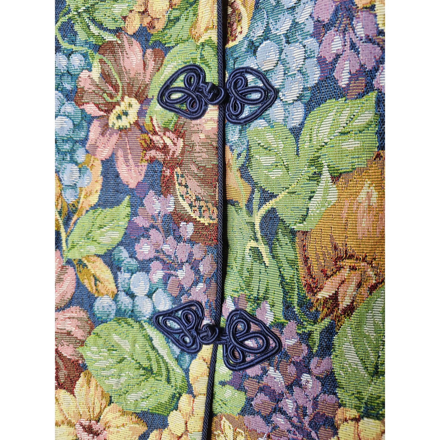Vintage Don Caster 80's Fruit Brocade Cropped Blazer Ladies size Medium