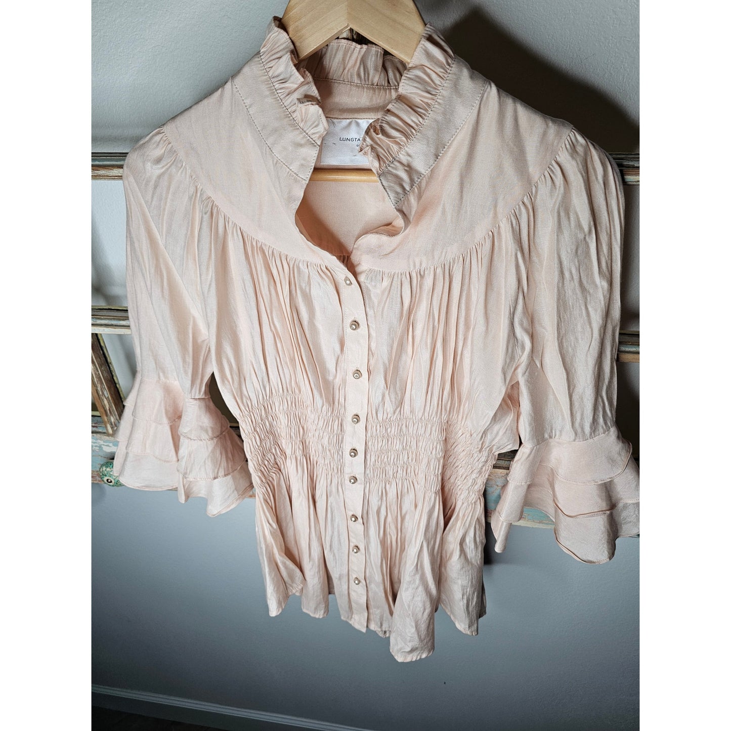 Lungta De Fancy London Button Up Blouse Italian Made Ladies size 6