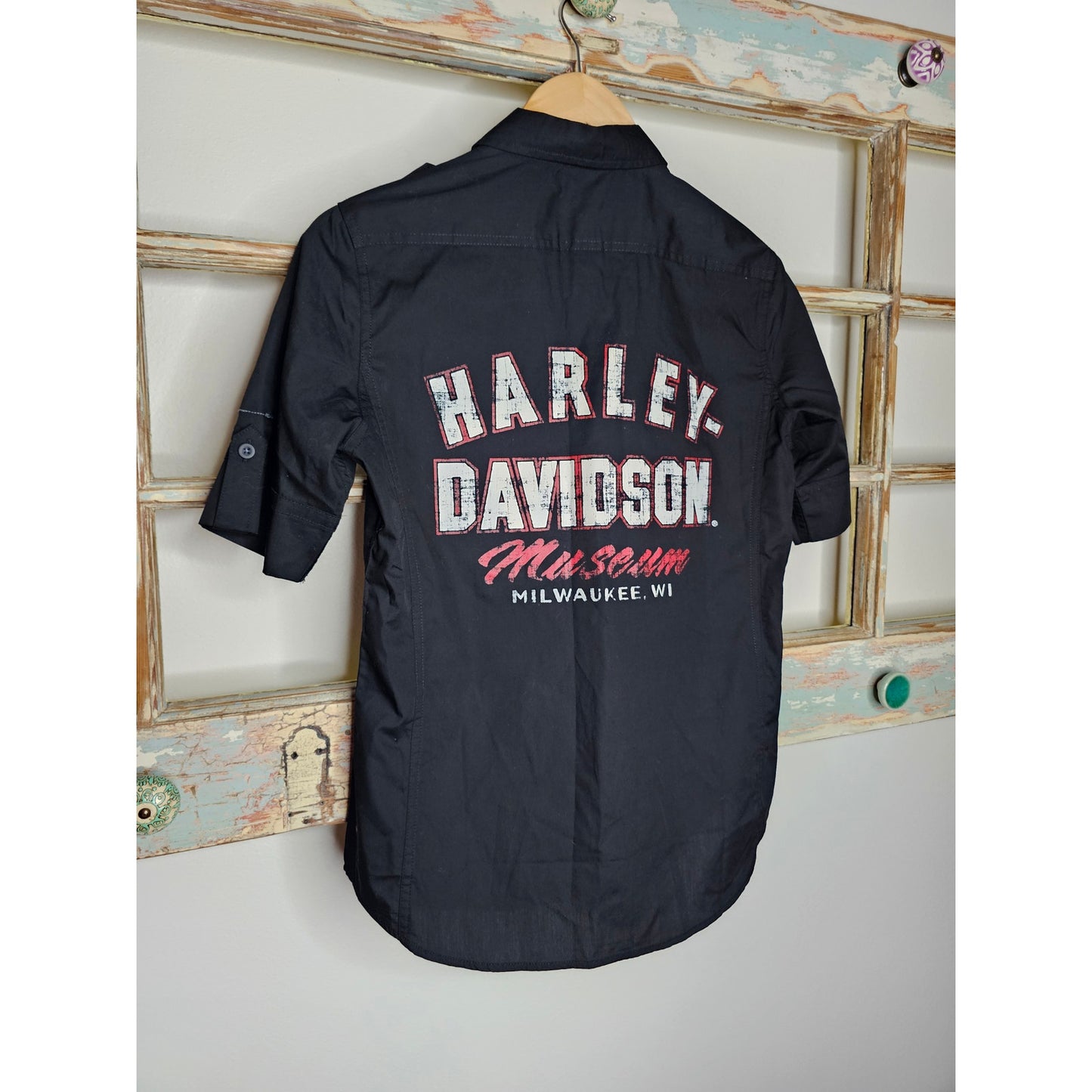 Vintage NWOT Harley-Davidson Button Up Black Shirt ladies Size Small