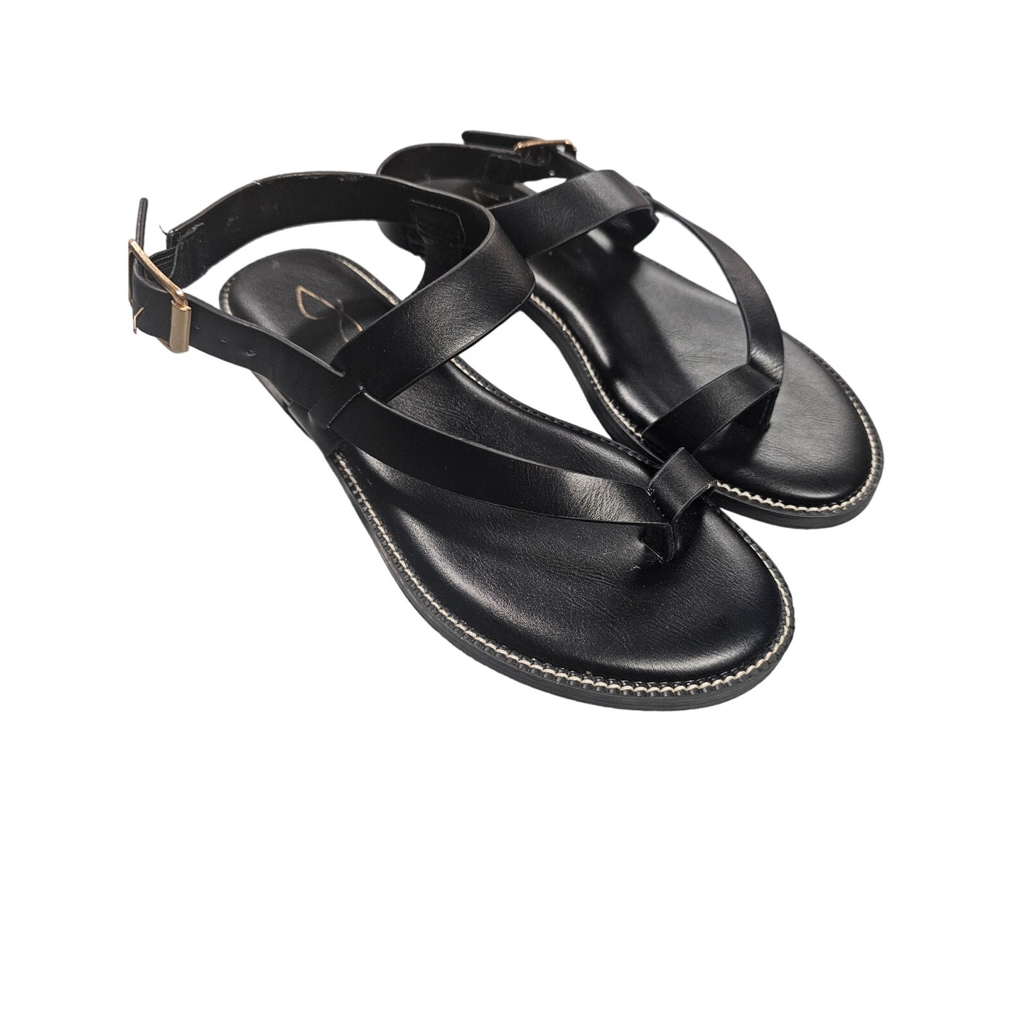 Joie Lennox Black Leather Strappy Sandals W/ Rubber Soles Ladies Size 7