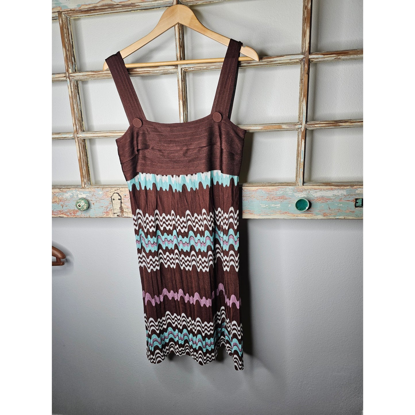 NWOT Y2K Missoni Italian made Sleeveless Knit Dress Ladies size 44 / 8