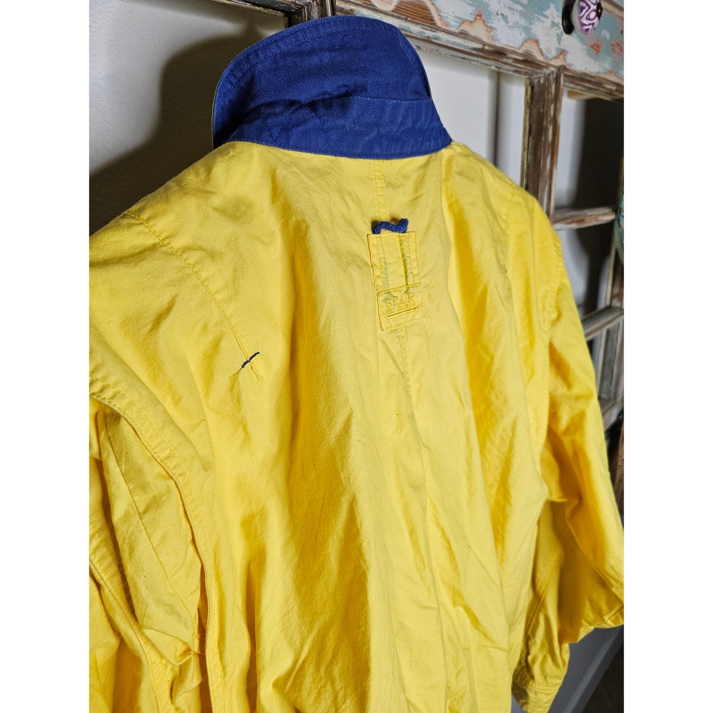 Vintage Goodyear Blimp Yellow & Blue Zip Up Utility Jacket Men's Size Medium