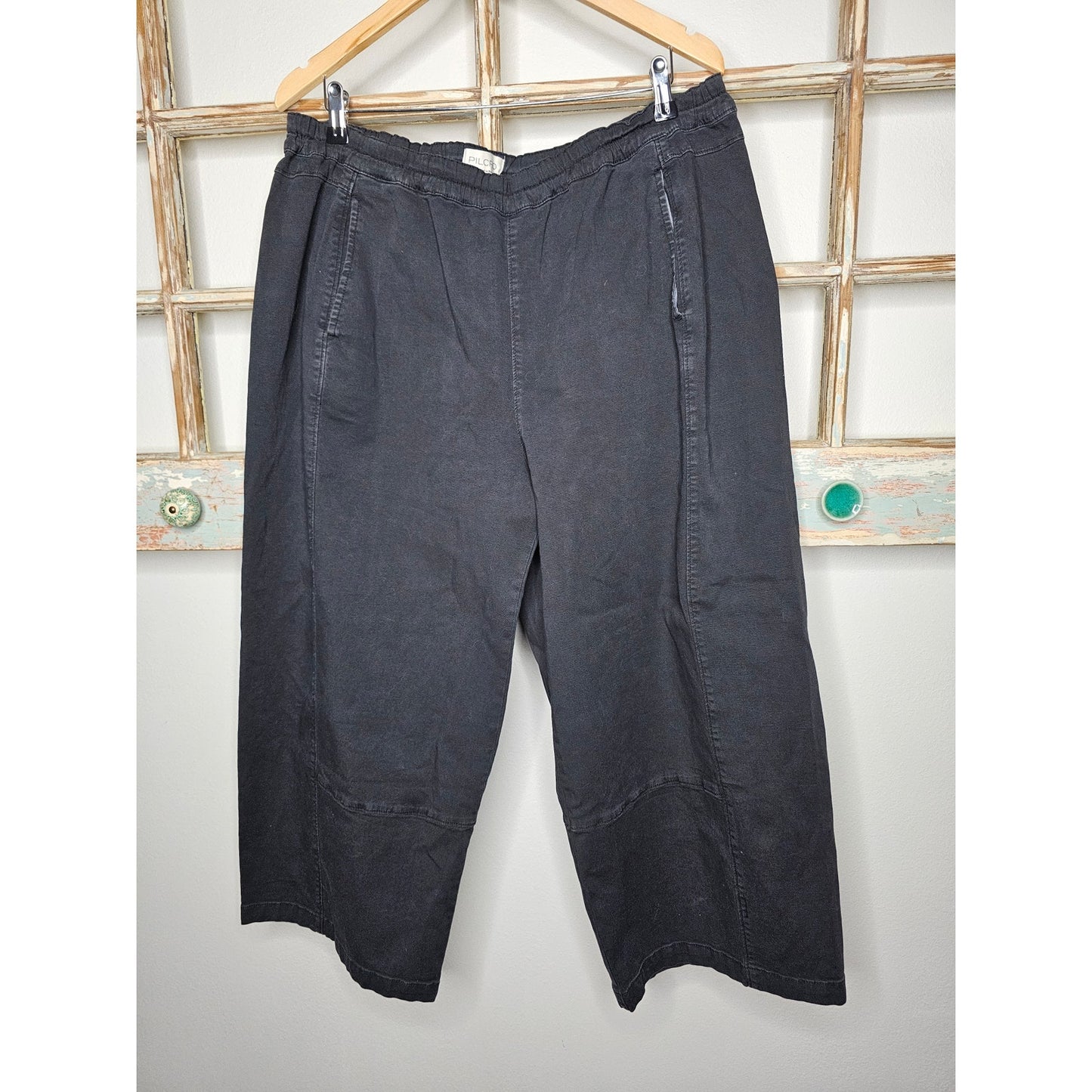 NWT Anthropologie Pilcro Carbon Cotton Elastic Waist Pants Ladies size 1X