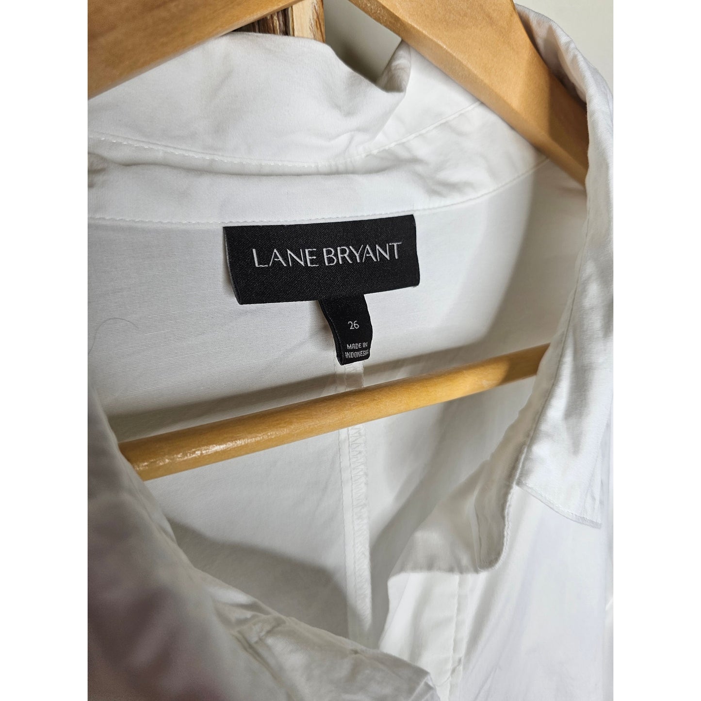 Lane Bryant White Extreme Peplum Tunic Shirt Ladies size 26