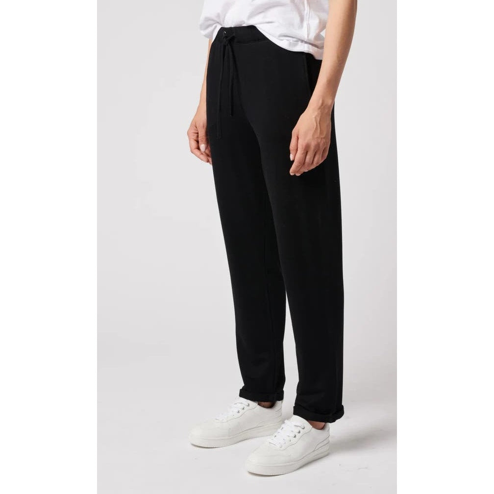 NWT Majestic Filatures French Terry Drawstring Pant Black With Cuff Size 2 / Small