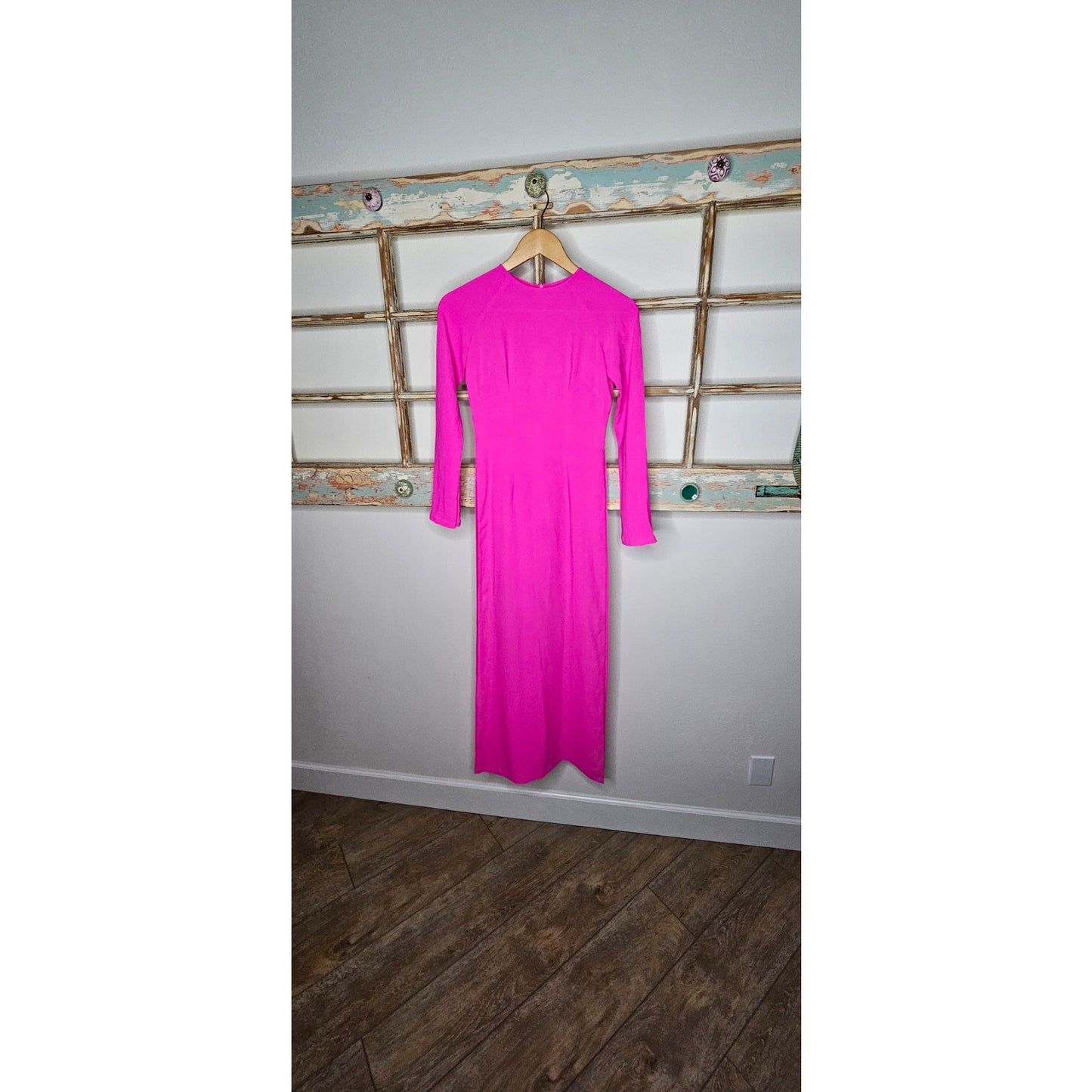 Silk Vibrant Fuchsia Duster Top with high side slits Ladies size XS