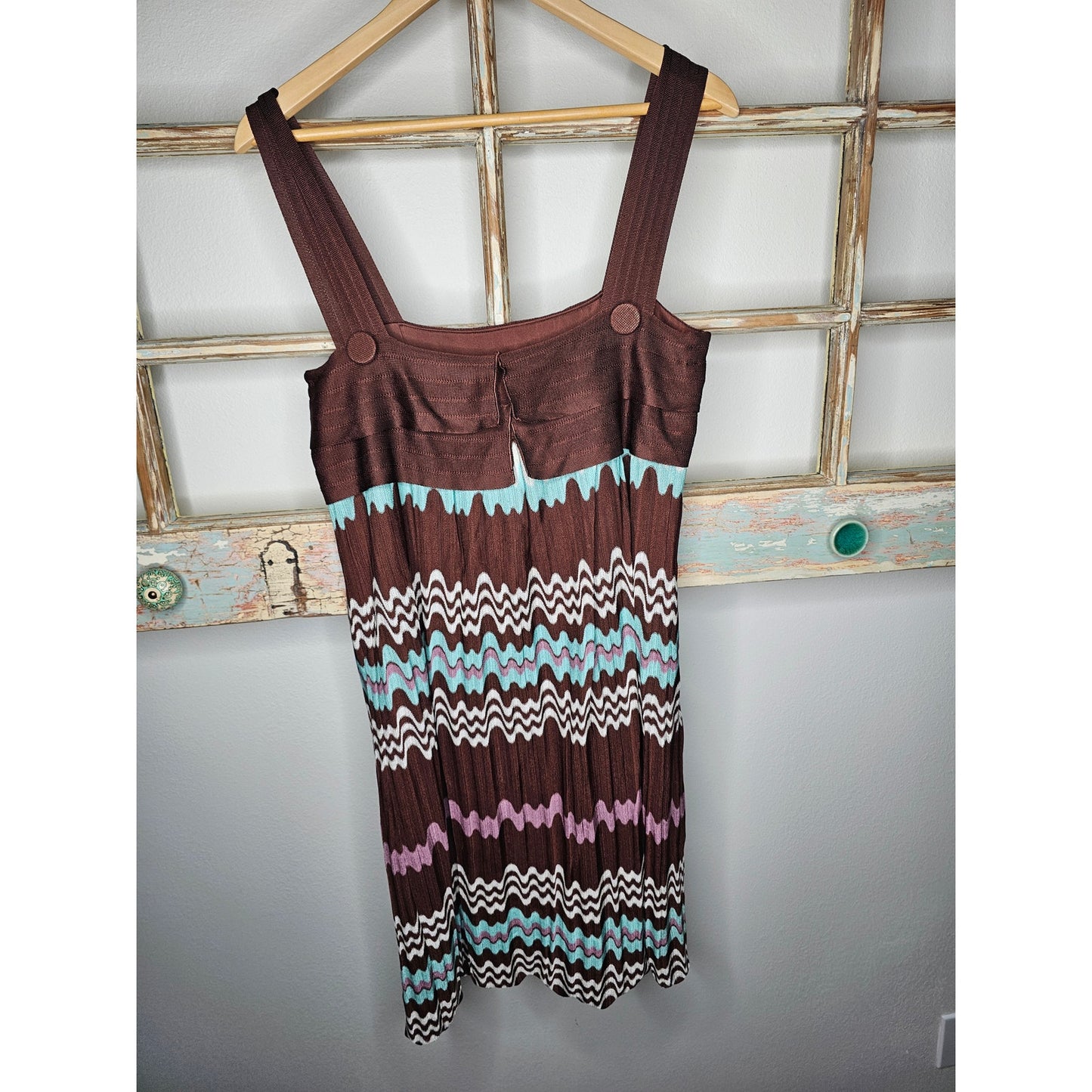 NWOT Y2K Missoni Italian made Sleeveless Knit Dress Ladies size 44 / 8