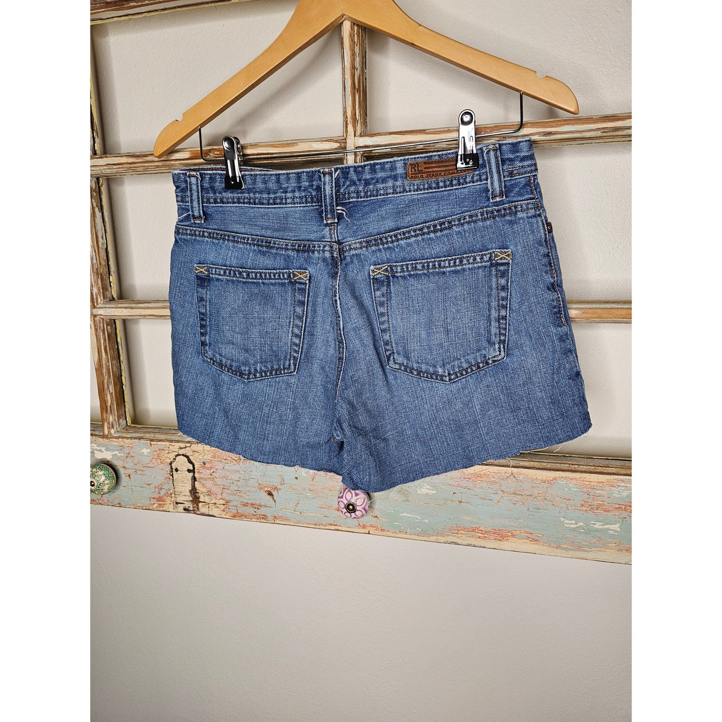 Ralph Lauren Blue Medium Wash Denim Shorts Size 6