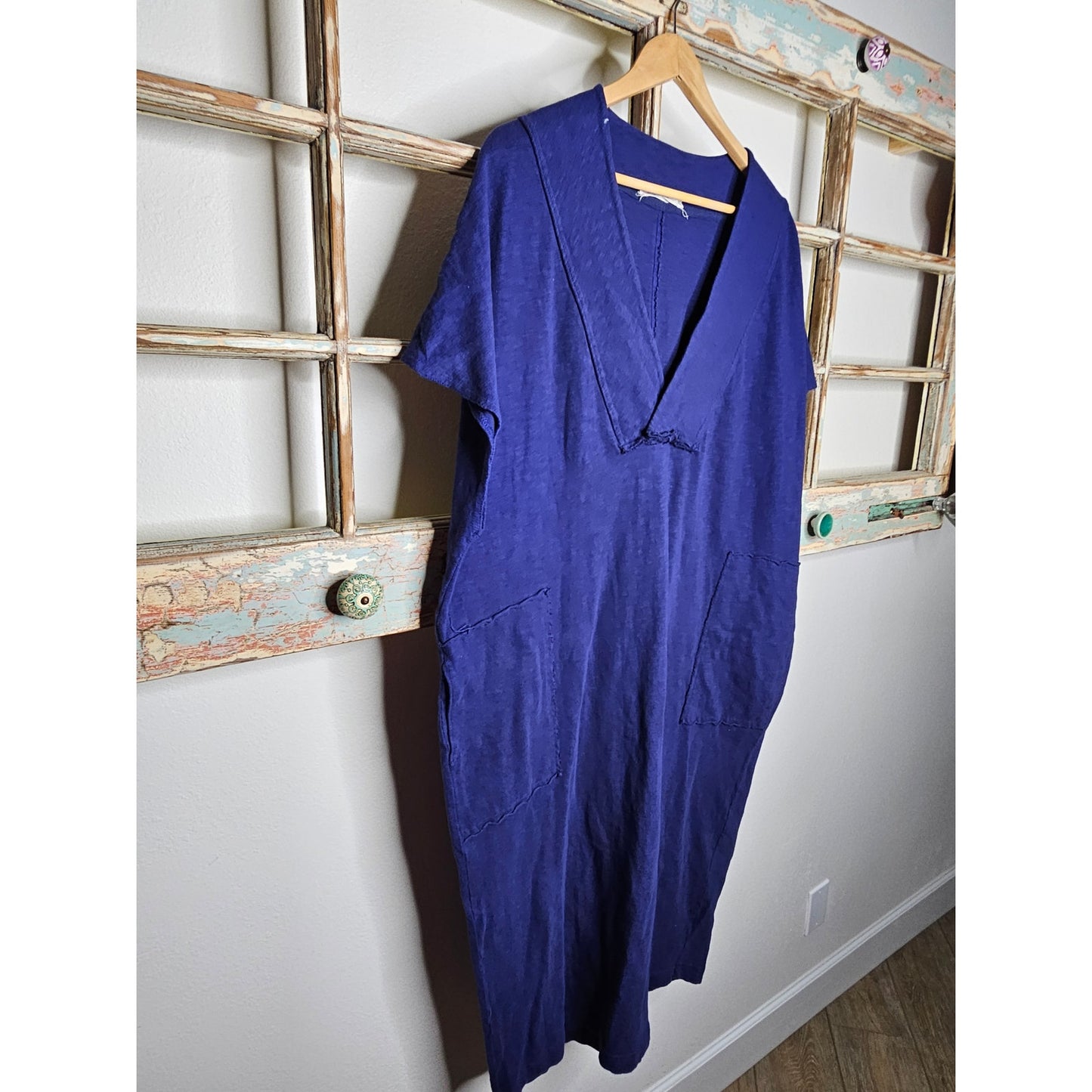 Free People Beach Royal Violet Blue Dress ladies Oversized Small