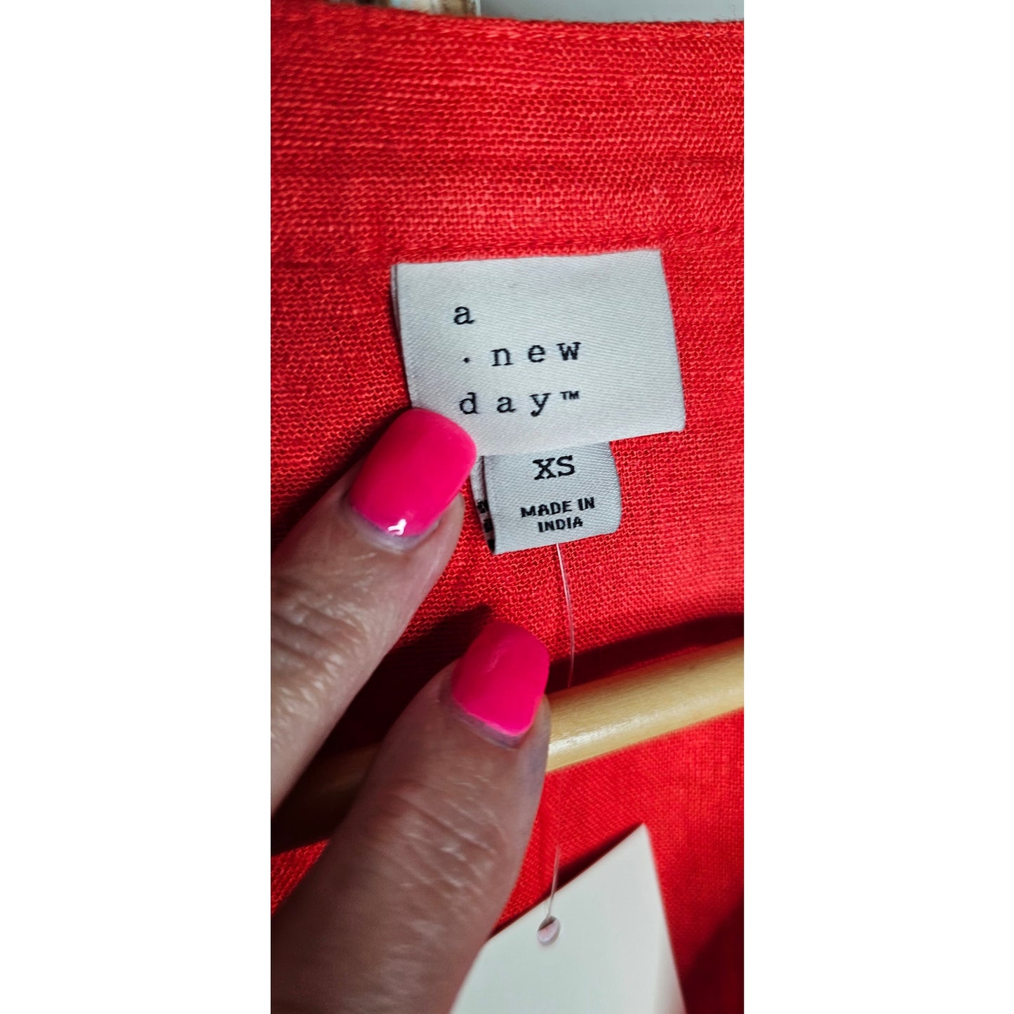 NWT Red Linen Blend Short Romper W/ Side Tie Ladies size XS