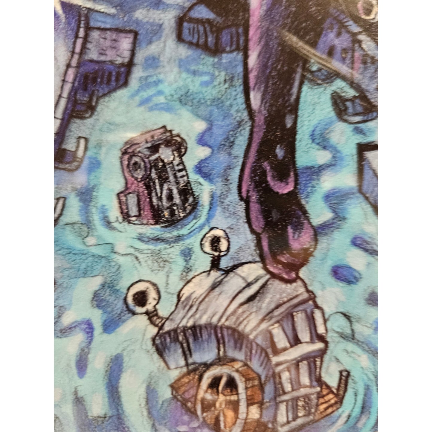 Spencer Beals 16 X 20 Cats on I-95 Baltimore Print in Plastic